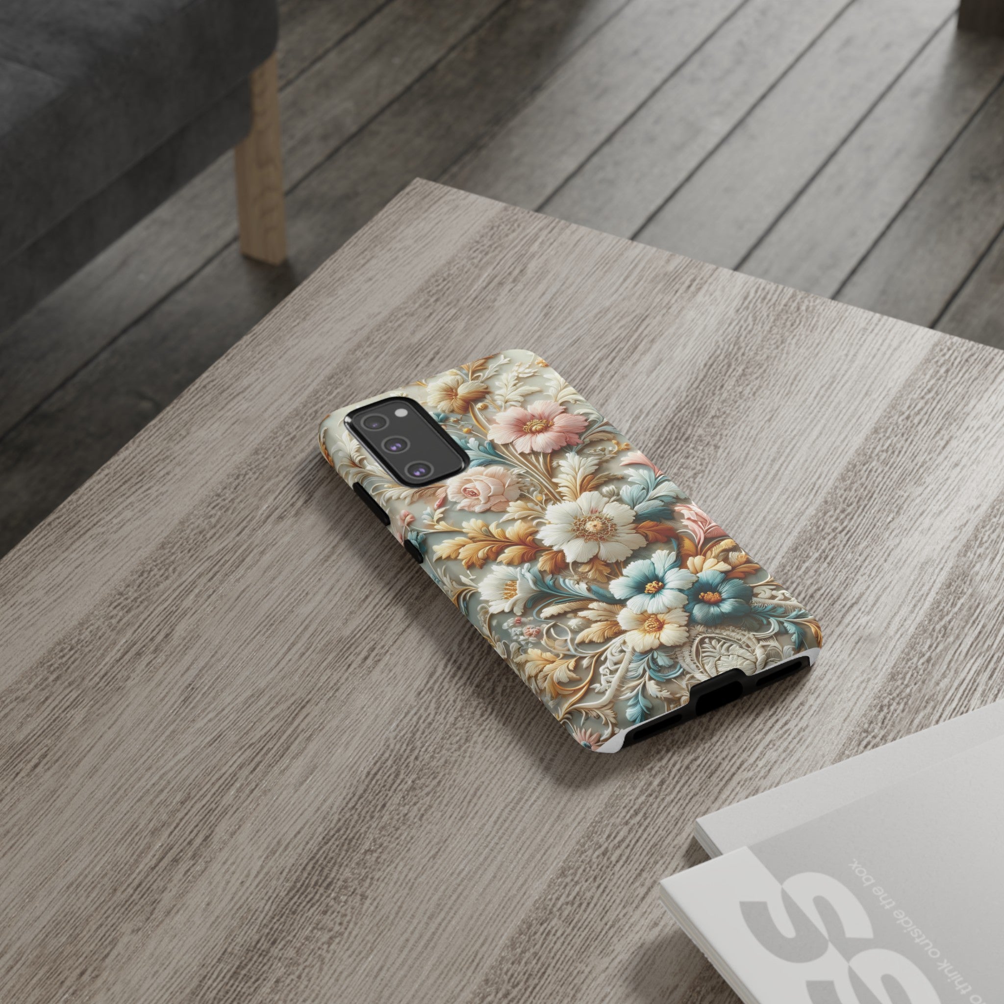 3D Elegant Faux Flowers Phone Case Stylish & Durable for iPhone Samsung Gift iPhone 15, 14, 13 Samsung Pixel Gift for Mom Accessory Gift for Her