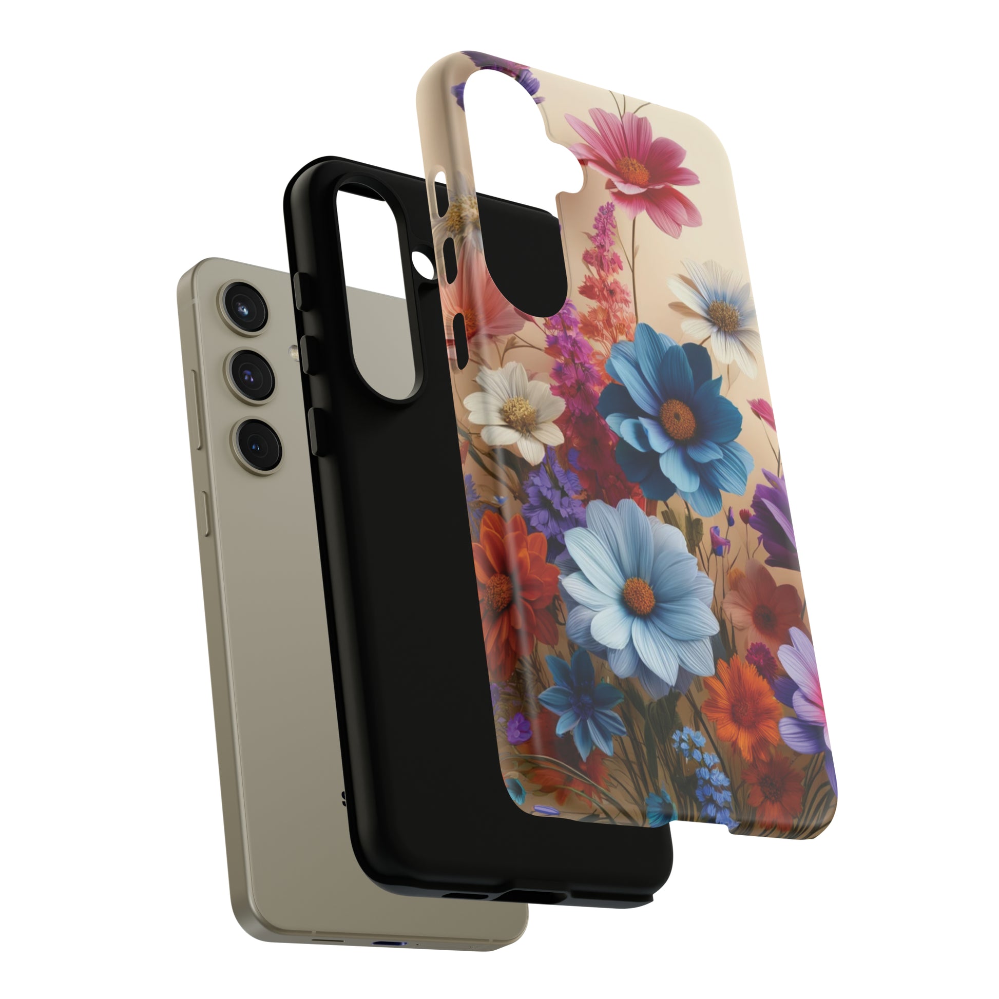 Best Phone Case Floral 3D Illusion Luxury Tough Case Floral Elegant Durable Stylish for Modern Devices iPhone 15, Samsung iPhone Samsung Accessory Gift for Her.
