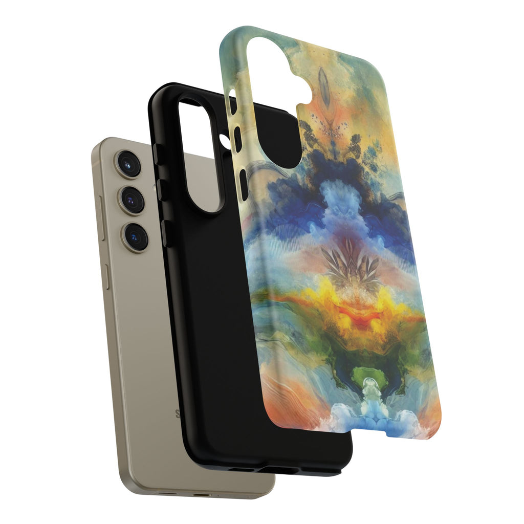 Coque de téléphone abstraite aquarelle moderne compatible avec iPhone, Samsung et plus – Protection élégante et durable avec un design artistique éclatant, cadeau parfait pour elle