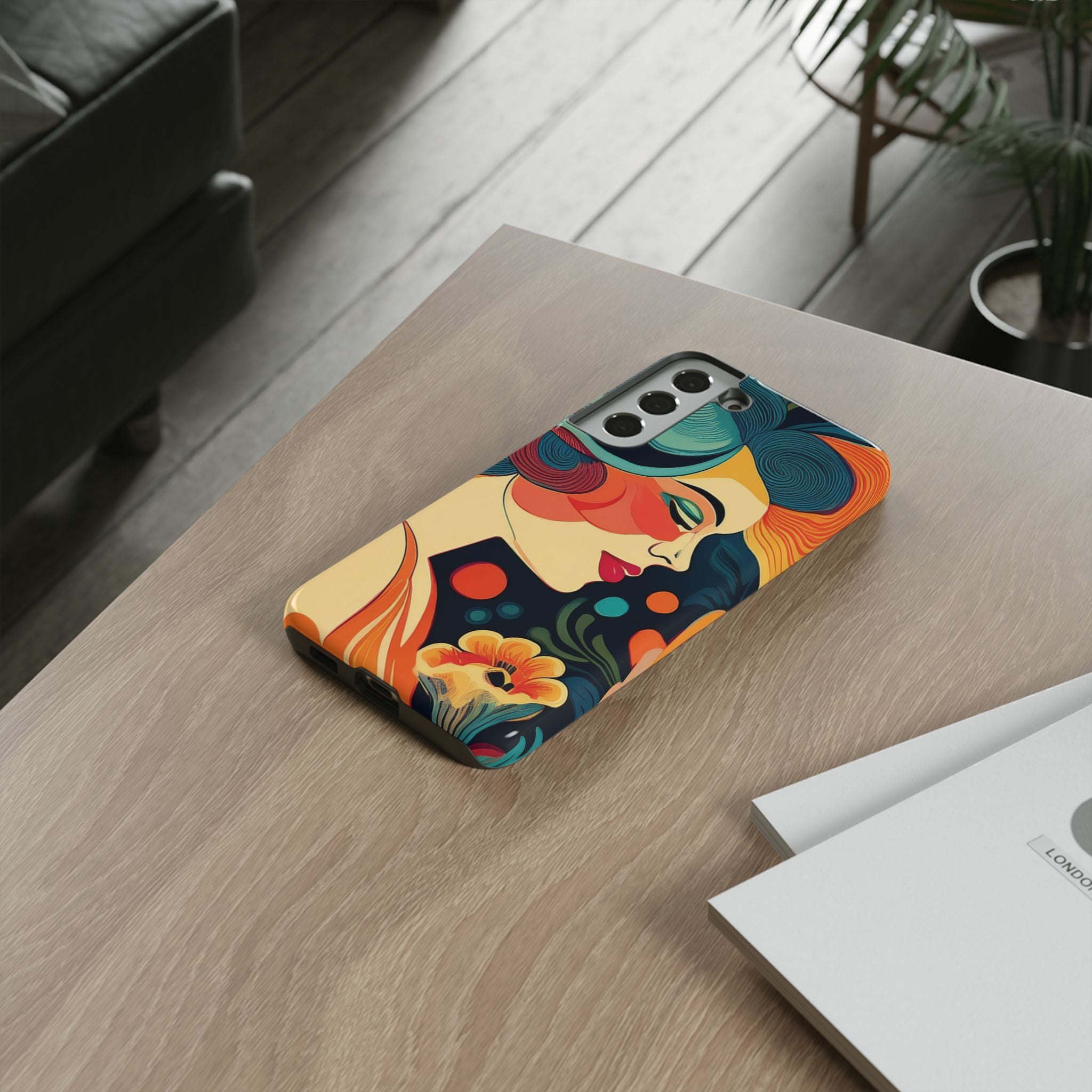 Coque de Téléphone Esthétique Années 50 Rétro Design d'Inspiration Vintage aux Couleurs Pastel Housse Style Mid-Century pour Modèles iPhone et Samsung Galaxy