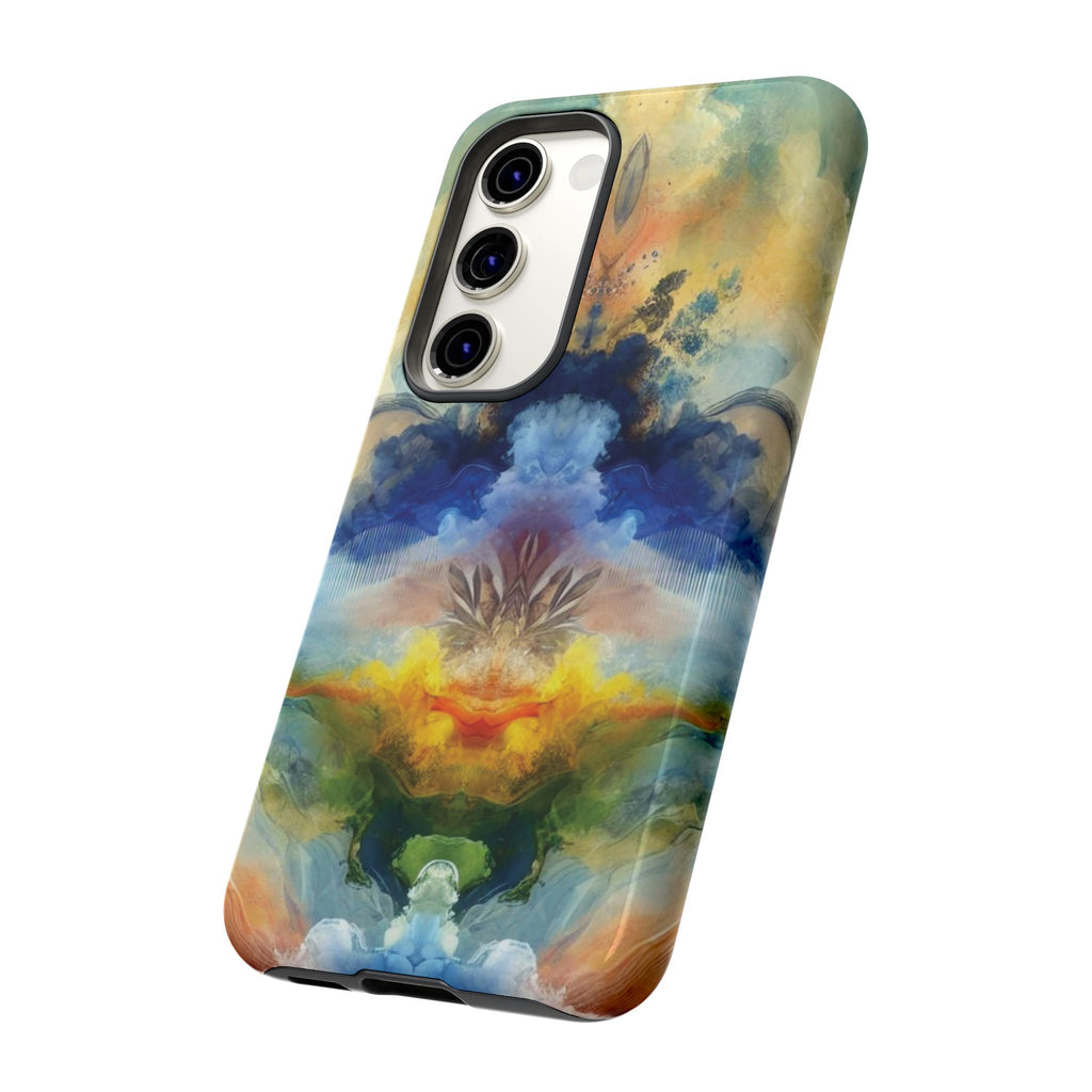 Coque de téléphone abstraite aquarelle moderne compatible avec iPhone, Samsung et plus – Protection élégante et durable avec un design artistique éclatant, cadeau parfait pour elle