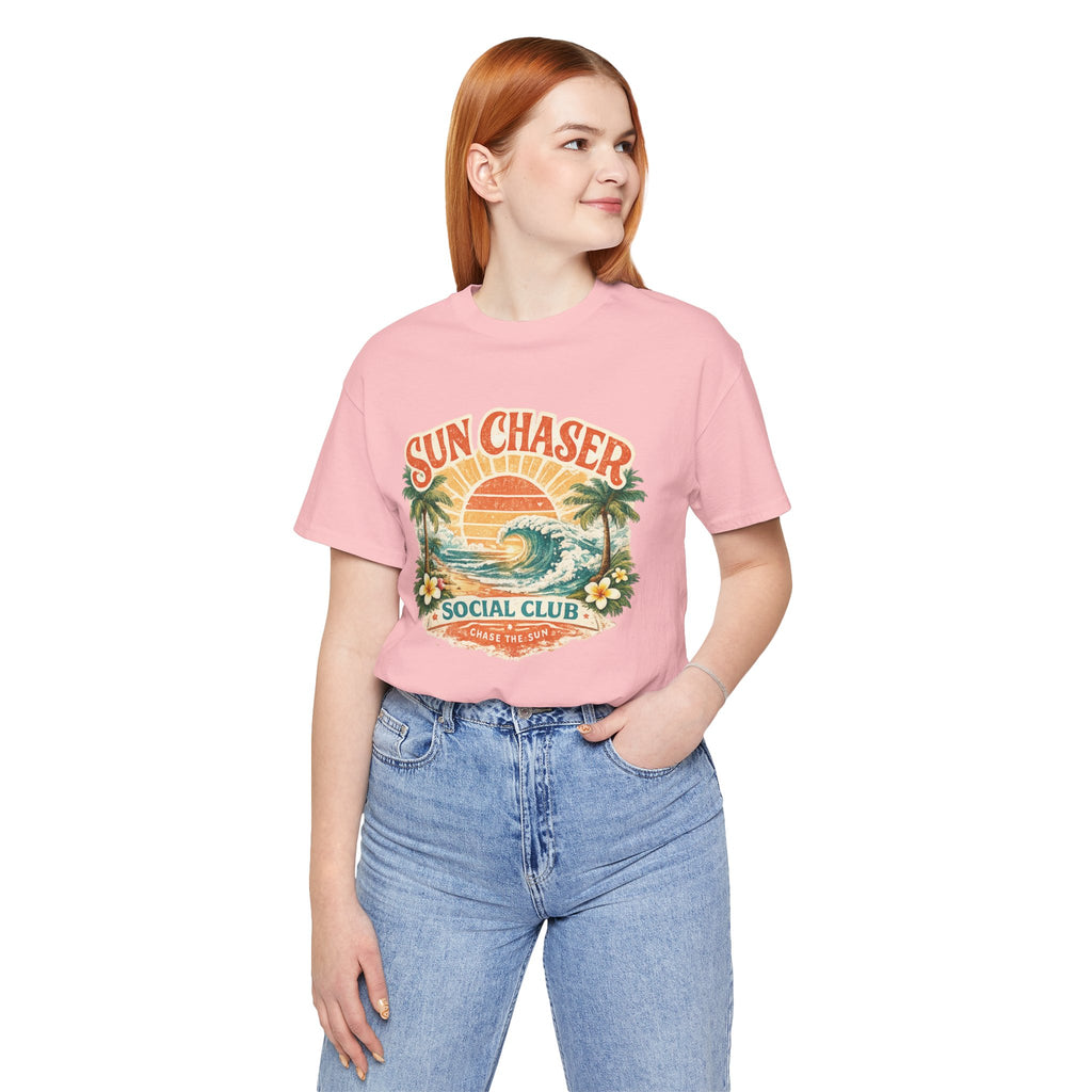 Sun Chaser T-Shirt — Retro Sunrise Graphic Tee Gift Fun