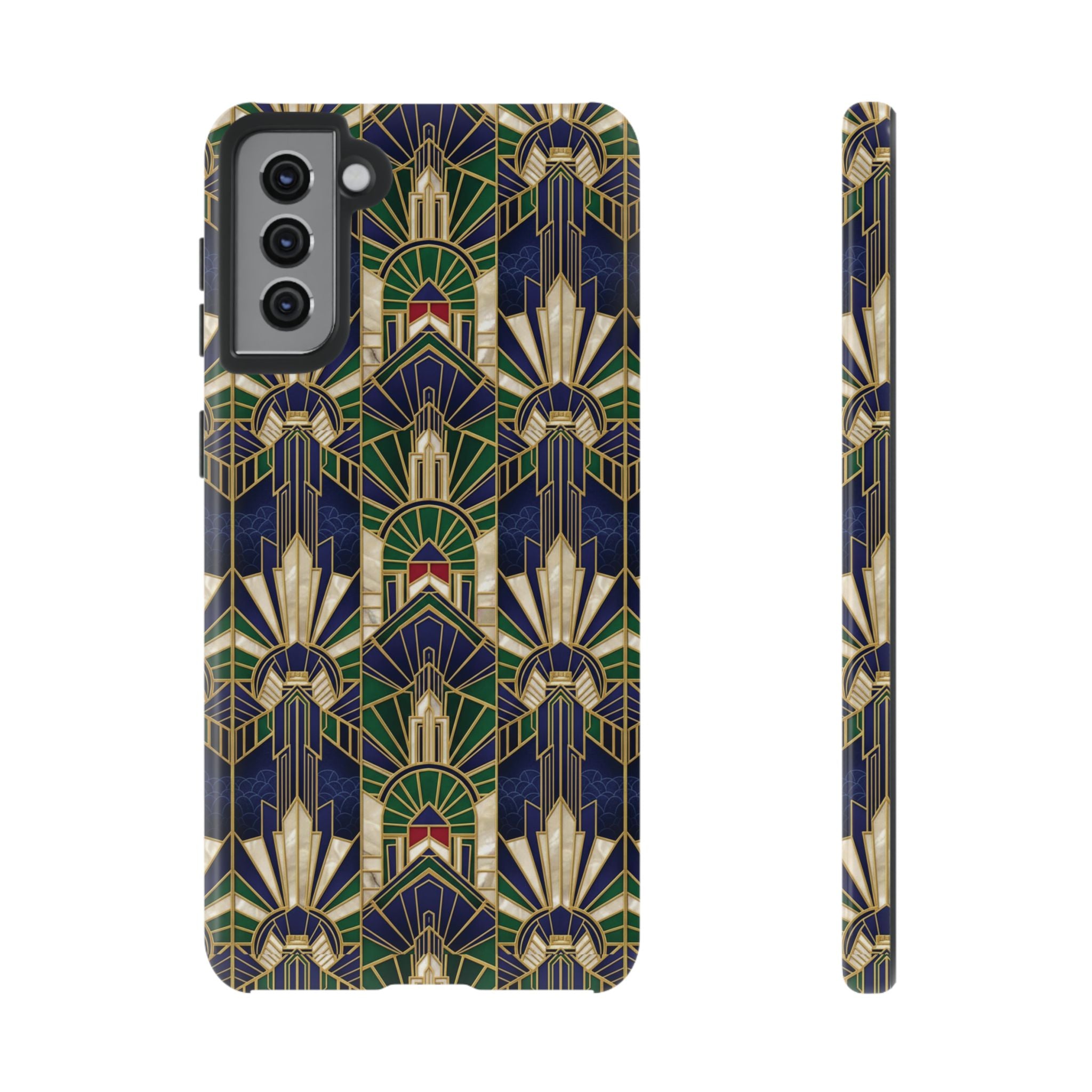 Navy & Gold Art Deco Phone Case — Imperial Art Deco Tough Case