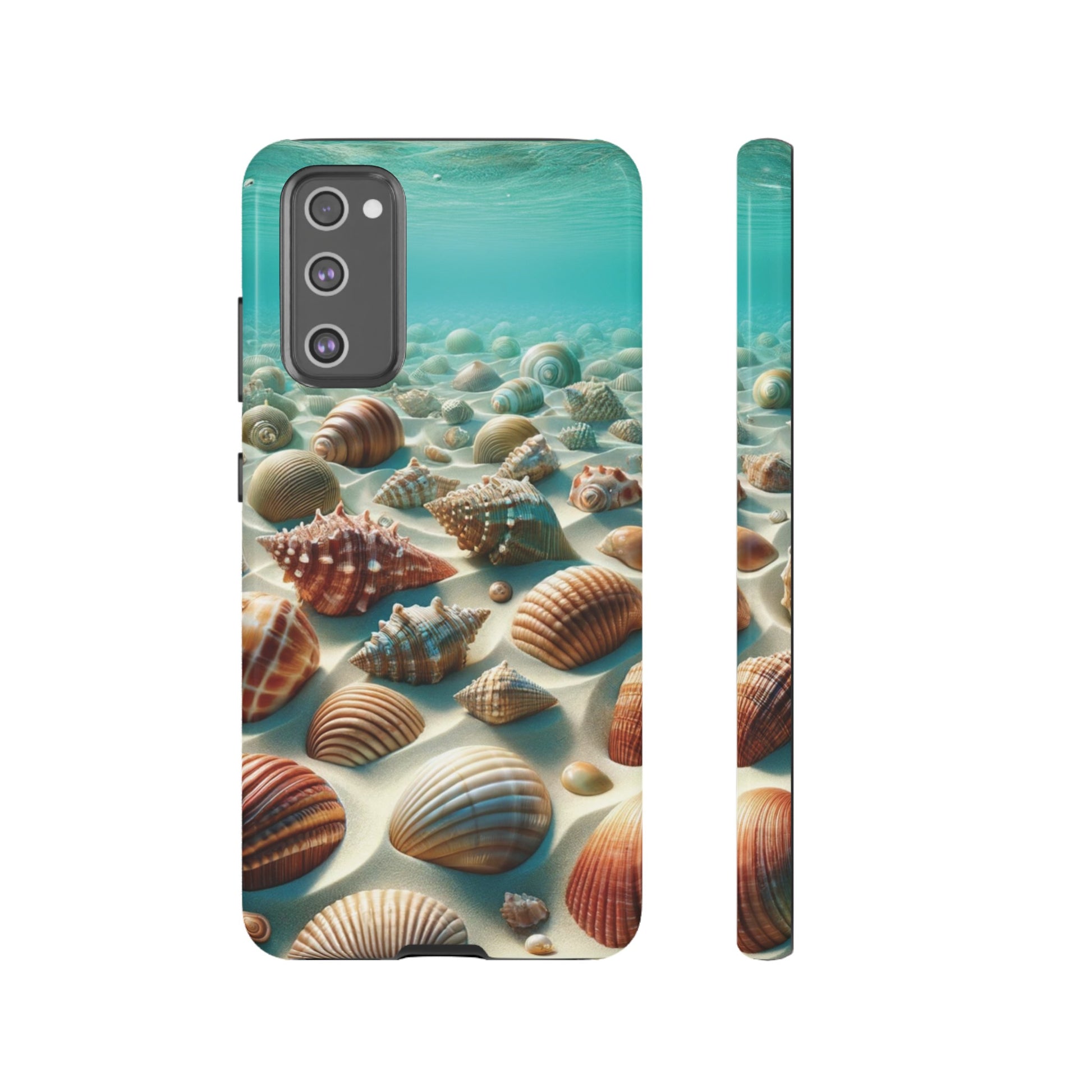 Plush Ocean Bliss Turquoise Seashell Ocean Beach View Protective Phone Case Gift for Her Phone 15, Samsung iPhone Samsung Gift for Her Case iPhone 15, Samsung iPhone Samsung Accessory Gift for Her.
