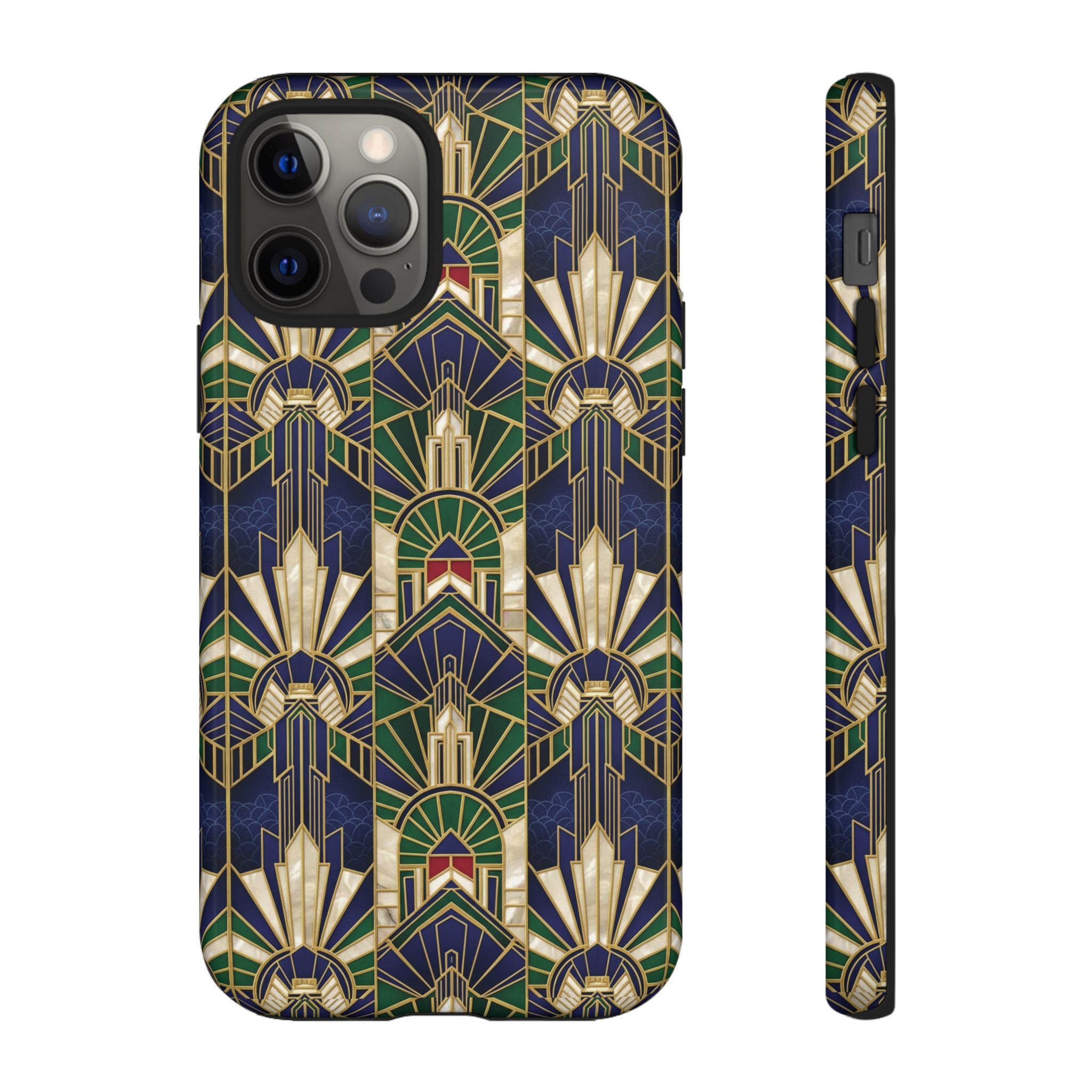 Navy & Gold Art Deco Phone Case — Imperial Art Deco Tough Case
