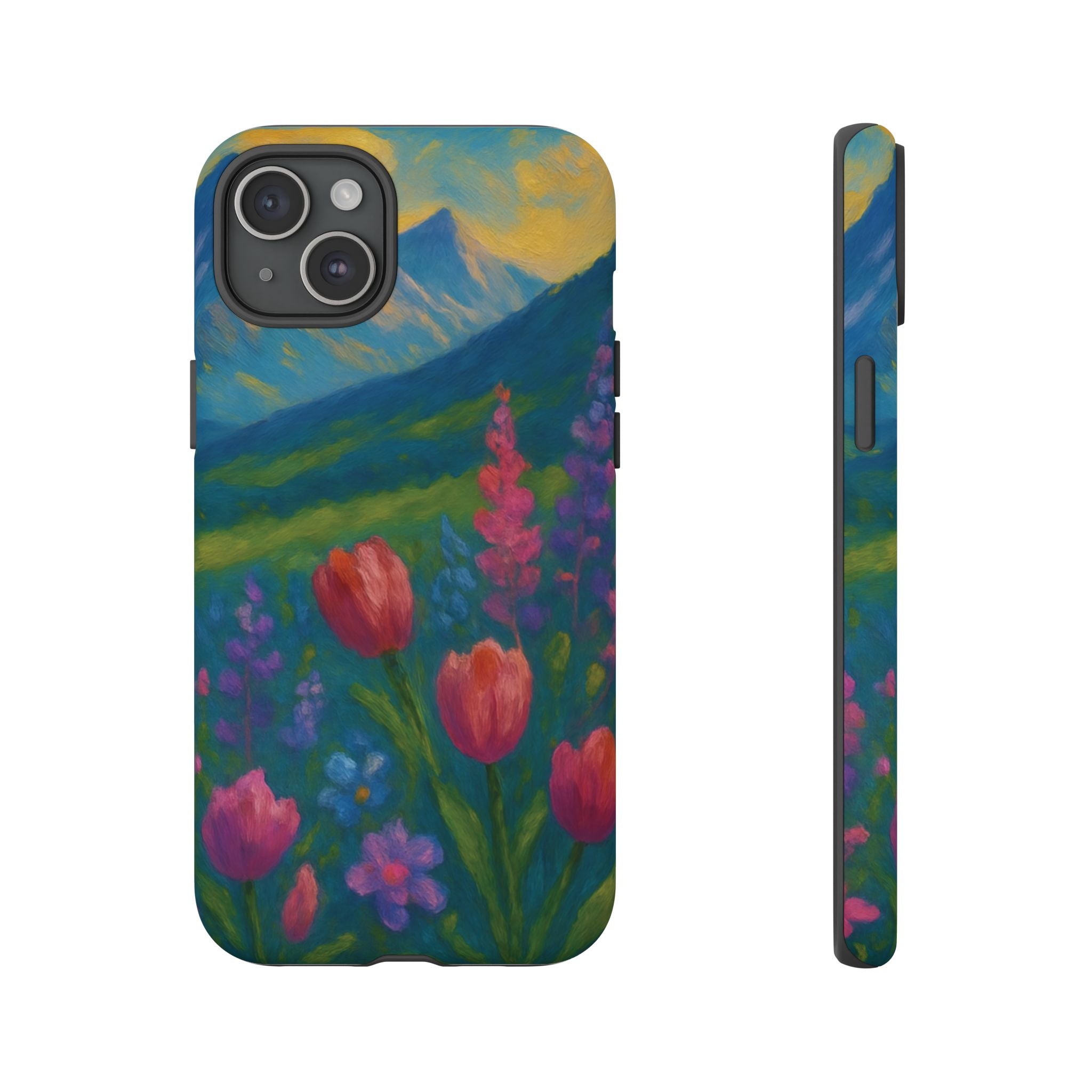 Mountains Wildflowers Phone Case | Vibrant Botanical Floral Design | Nature-Inspired Protective Cover for iPhone & Samsung | Trendy Aesthetic Gift Idea