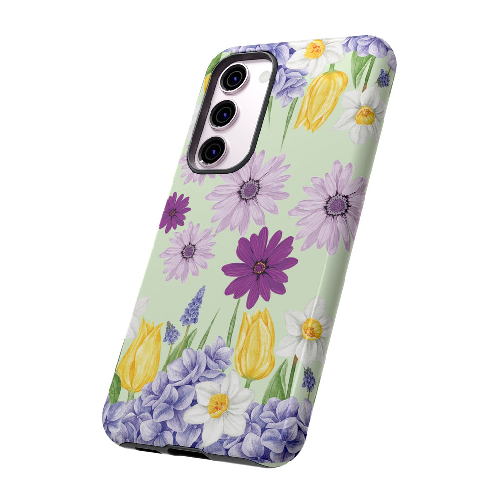 Lavender Yellow Flower Phone Case – Stylish Protective Cover for iPhone & Samsung, Botanical Design, Perfect Gift for Spring & Everyday Elegance