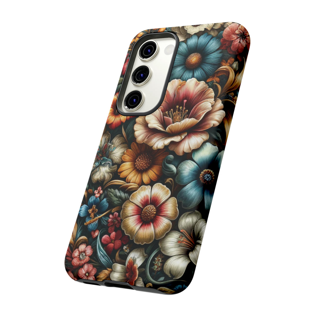 Pastel Floral Design Luxury Phone Tough Case Floral Elegant Durable Stylish for Modern Devices iPhone 15, Samsung iPhone Samsung Accessory Gift for Her.