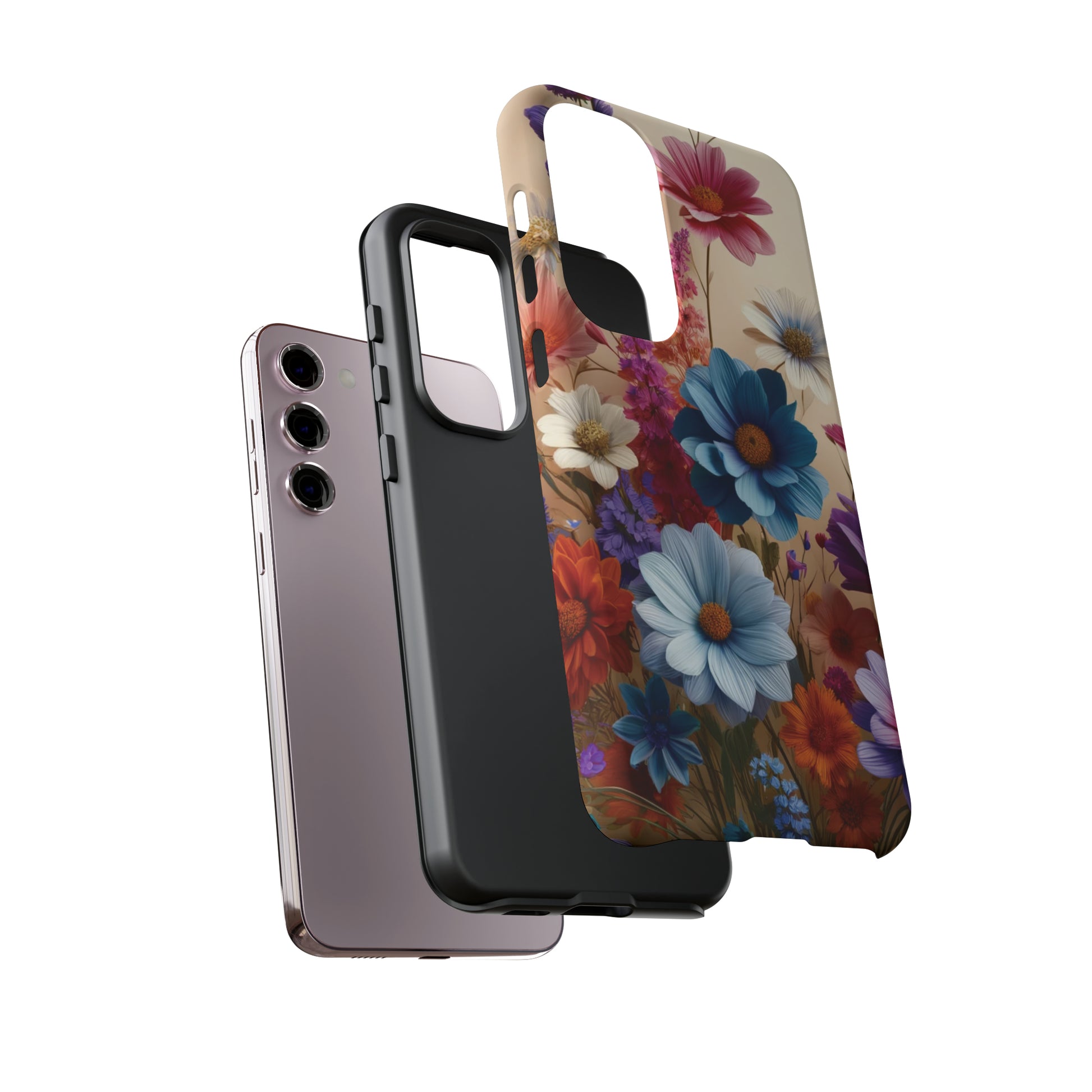 Best Phone Case Floral 3D Illusion Luxury Tough Case Floral Elegant Durable Stylish for Modern Devices iPhone 15, Samsung iPhone Samsung Accessory Gift for Her.