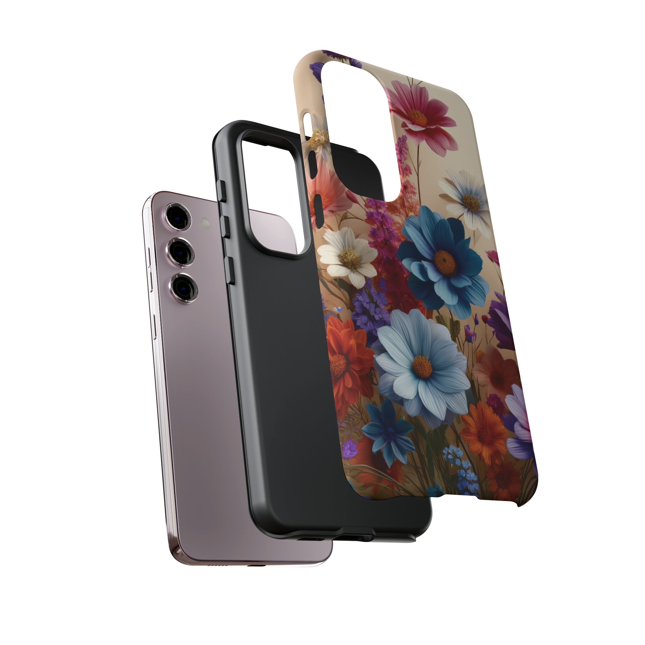 Best Phone Case Floral 3D Illusion Luxury Tough Case Floral Elegant Durable Stylish for Modern Devices iPhone 15, Samsung iPhone Samsung Accessory Gift for Her.