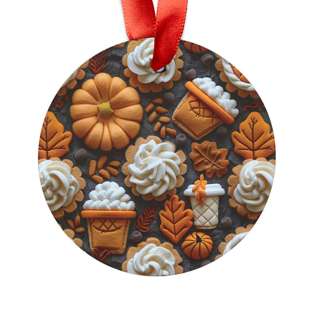 Fall Charming 3D Clay Pumpkin Spice Illusion House Ornament Festive Holiday Captivating Optical Perfect for Christmas Tree, Gift Acrylic with Ribbon Perfect Gift for Tree, Home, Holiday Keepsake Ideal for Tree Trimming - MRSBYVALLE