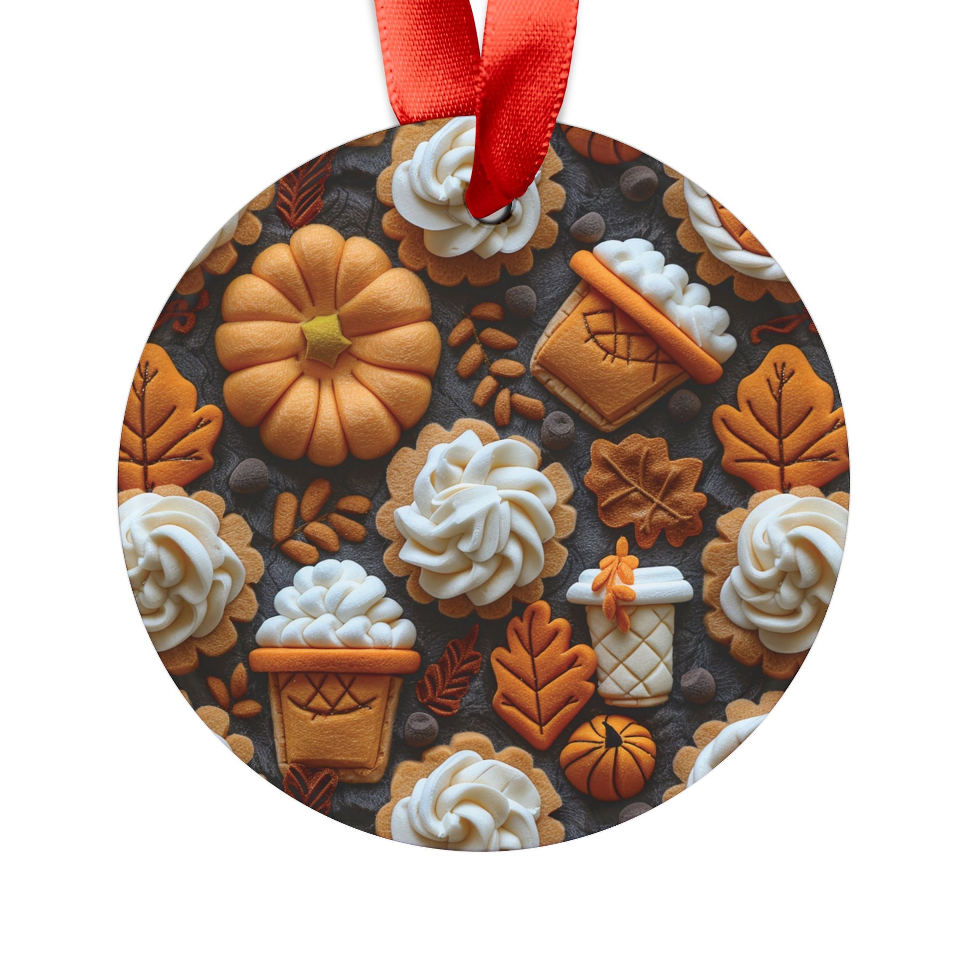 Fall Charming 3D Clay Pumpkin Spice Illusion House Ornament Festive Holiday Captivating Optical Perfect for Christmas Tree, Gift Acrylic with Ribbon Perfect Gift for Tree, Home, Holiday Keepsake Ideal for Tree Trimming - MRSBYVALLE