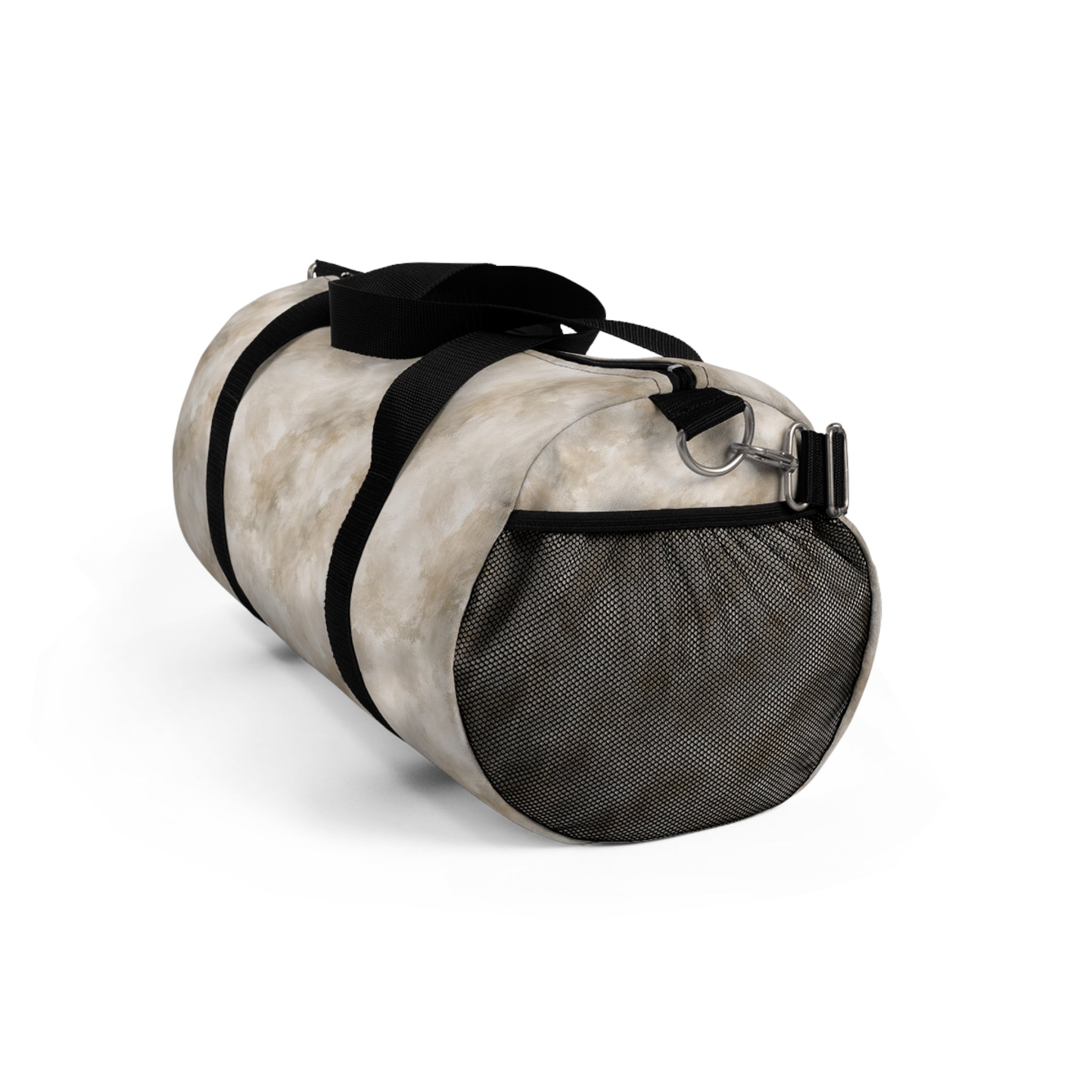 Neutral Marble Print Duffel Bag — Travel Gym Weekend Tote