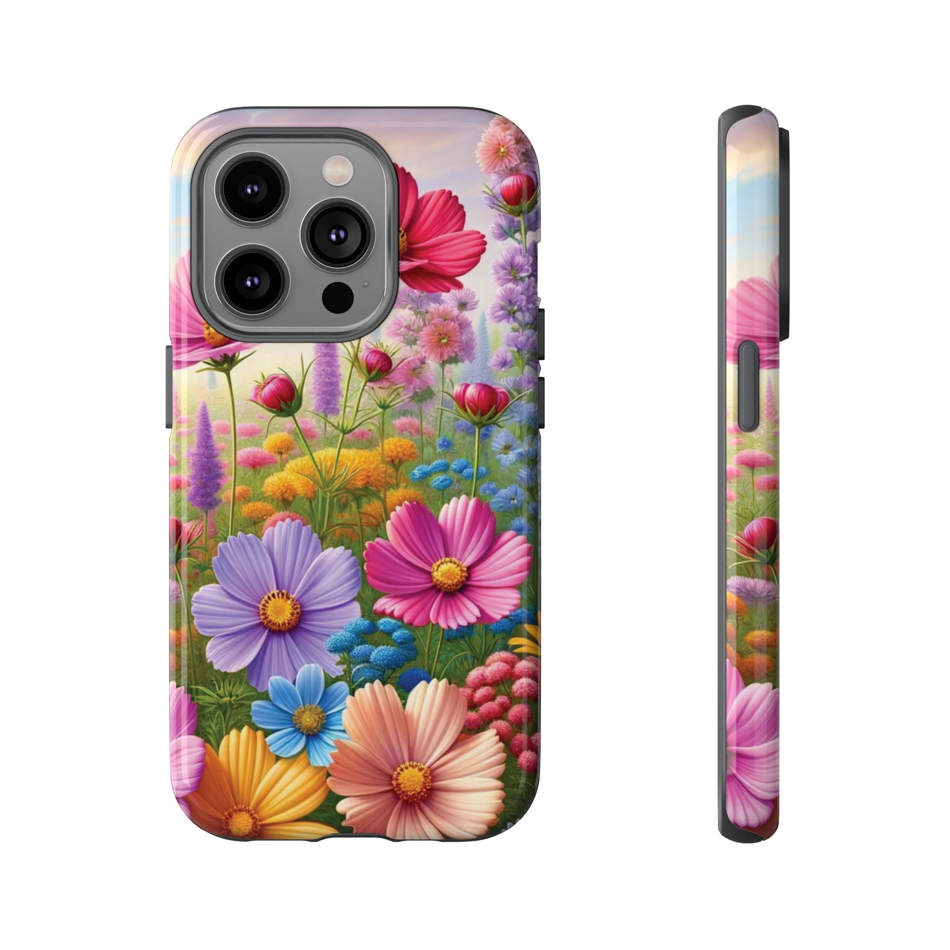 Bright Floral Phone Case Durable for iPhone Samsung Gift iPhone 15, 14, 13 Samsung Pixel Gift for Mom Accessory Gift for Her