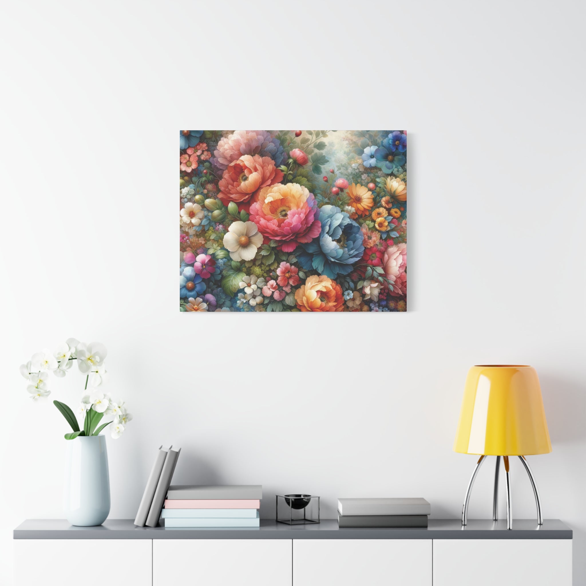 Timeless Floral Elegance High-Quality Matte Canvas Art, Ready to Hang Perfect for Home Decor, Mother's Day, Birthday Gift, Housewarming New House Decor.