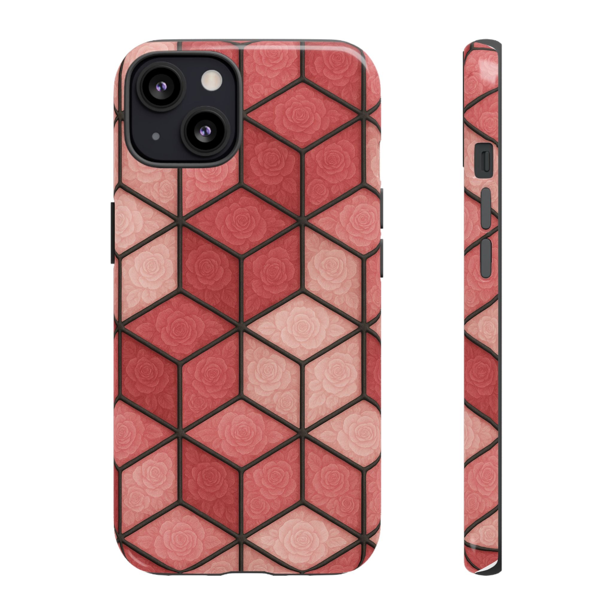 Geometric Stained Glass Illusion Phone Case Colorful Abstract Art, Aesthetic Protective Cover for iPhone, Samsung & Google, Unique Gift Idea Mom