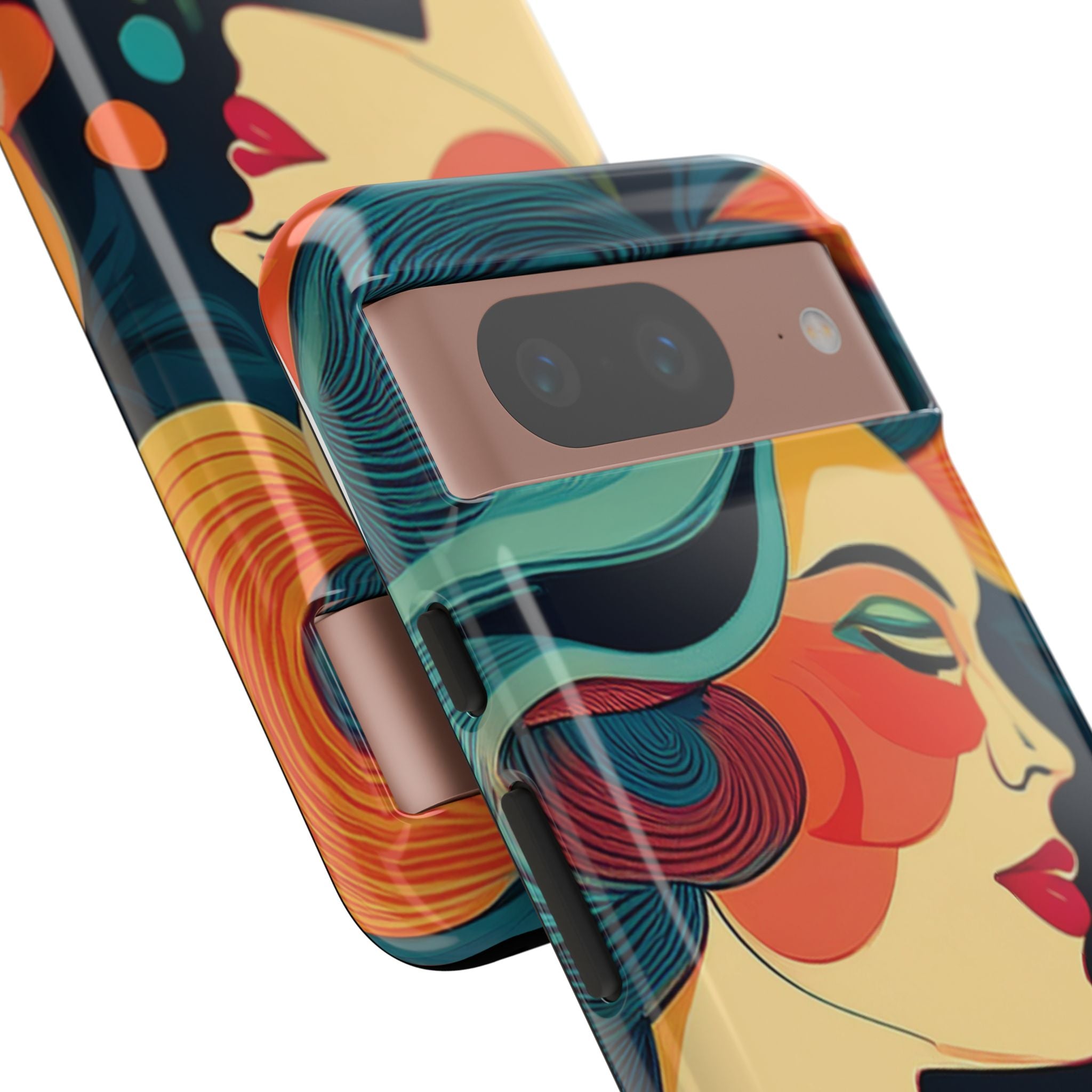Coque de Téléphone Esthétique Années 50 Rétro Design d'Inspiration Vintage aux Couleurs Pastel Housse Style Mid-Century pour Modèles iPhone et Samsung Galaxy