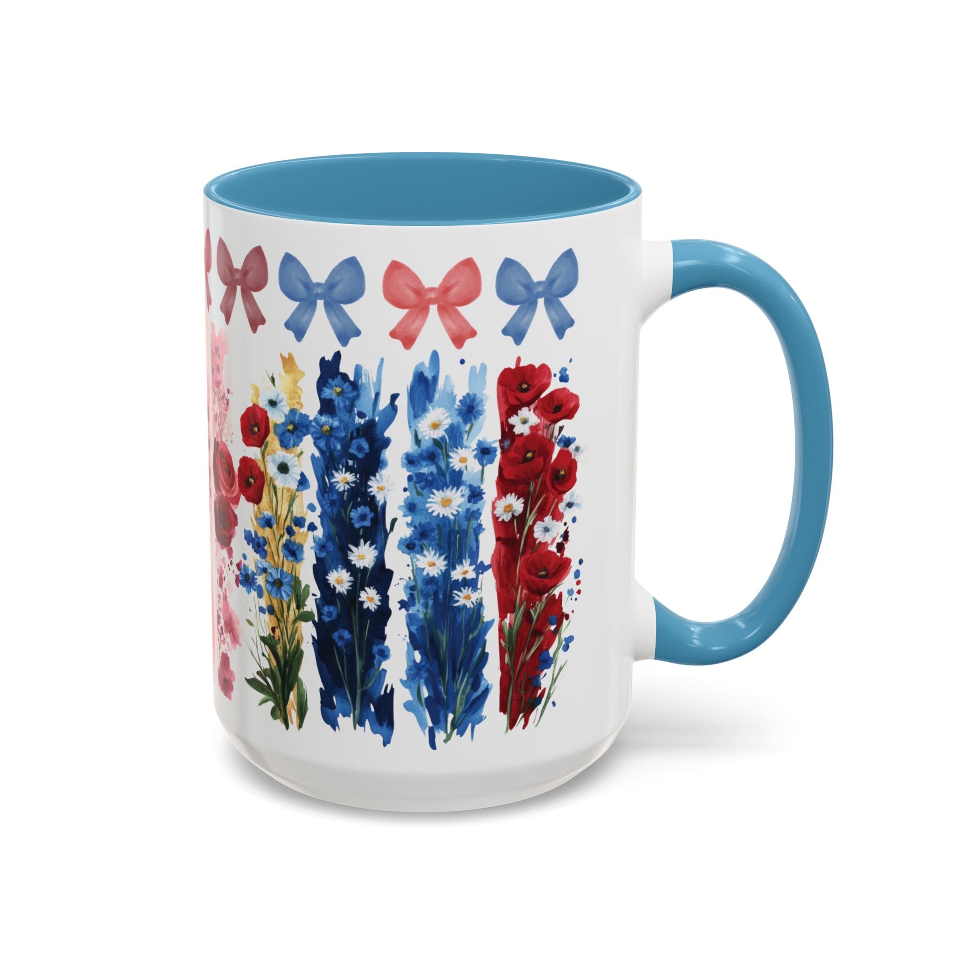 Brushstroke floral With Bows| Christian Mug with Bible Verse | Inspirational Gift for Christians | 11oz and 15oz Ceramic Coffee Mug Cozy Spring Mornings