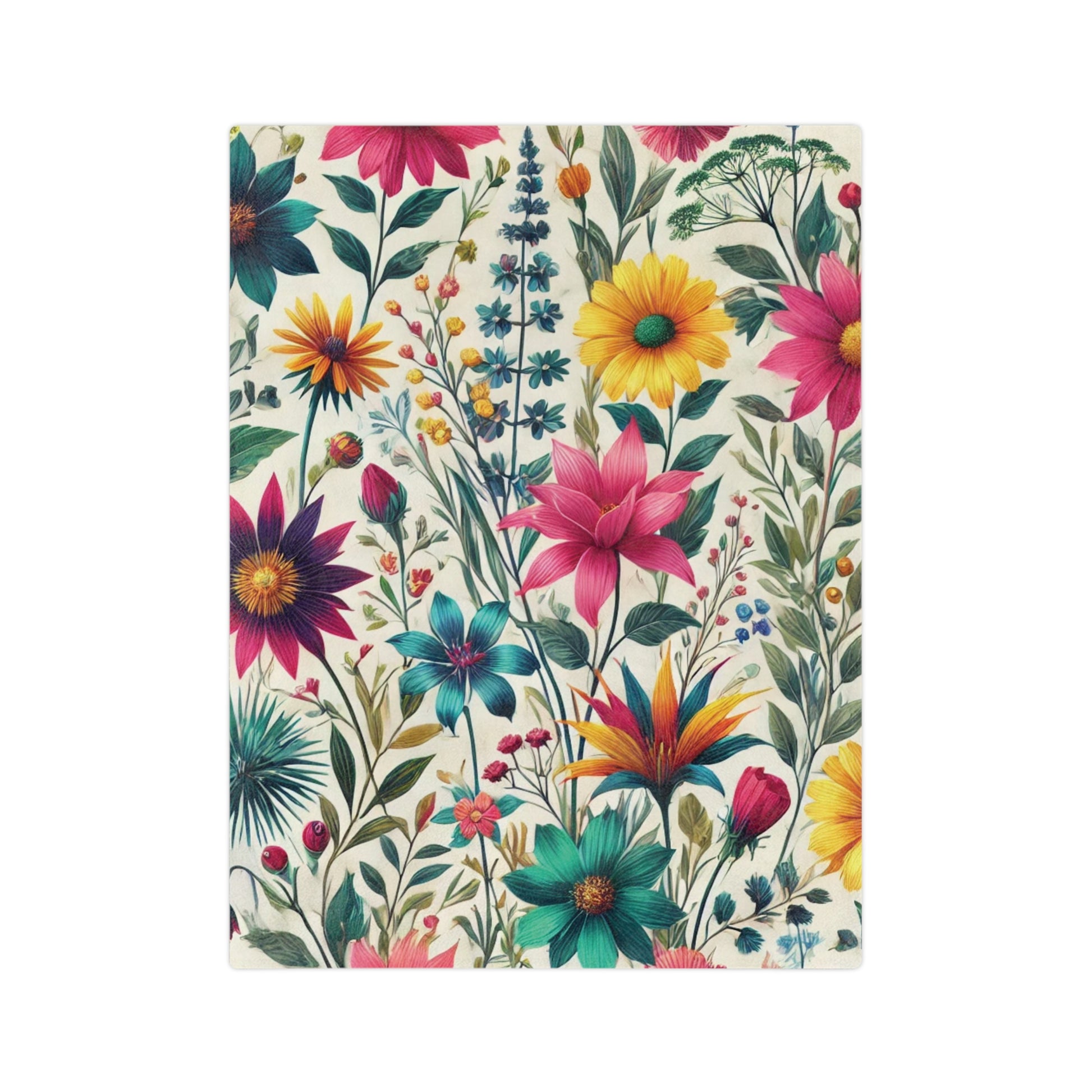 Wildflowers Boho Chic Throw Ultra-Soft Minky Blanket Cozy Comfort Blanket Elegant Home Decor Plush Microfiber for Maximum Comfort Blanket, Perfect for Snuggling Decor, Cozy All-Season Warmth, Housewarming Gift Throw - MRSBYVALLE