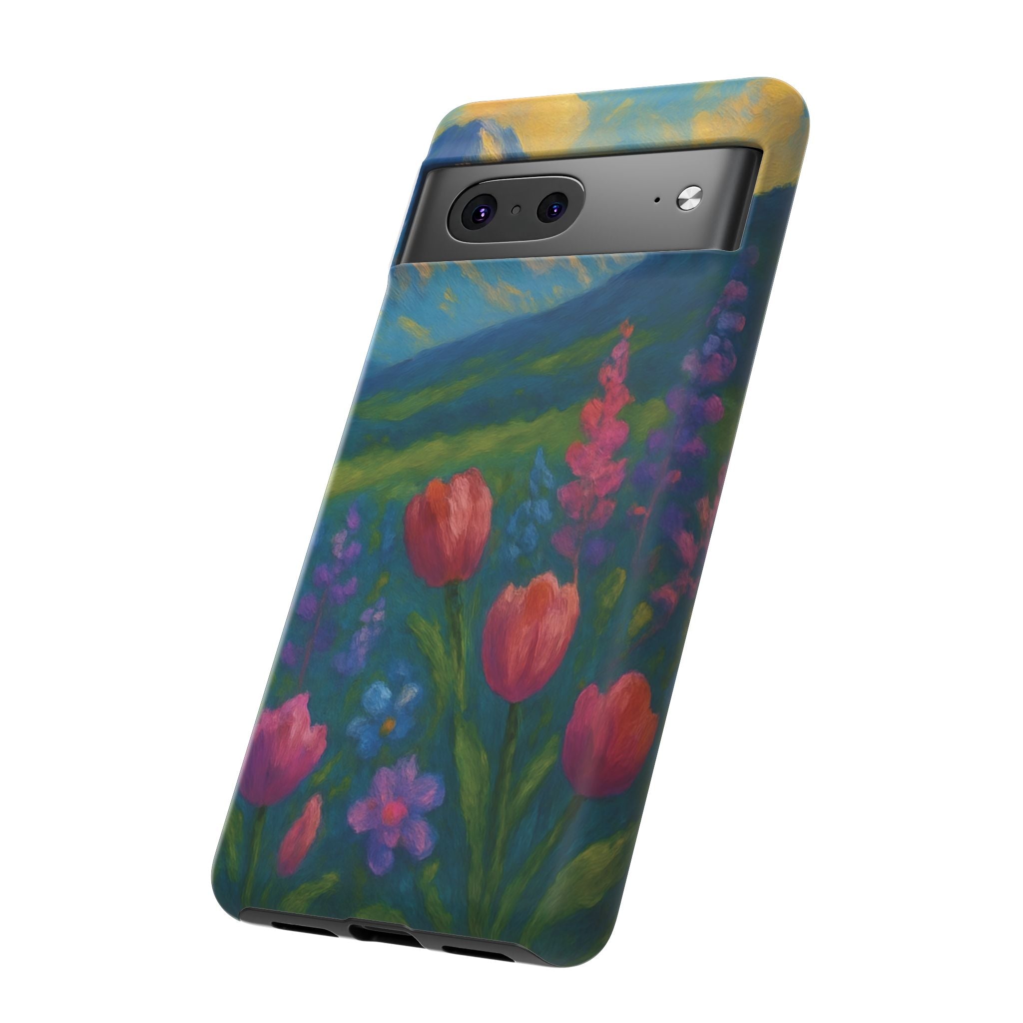 Mountains Wildflowers Phone Case | Vibrant Botanical Floral Design | Nature-Inspired Protective Cover for iPhone & Samsung | Trendy Aesthetic Gift Idea