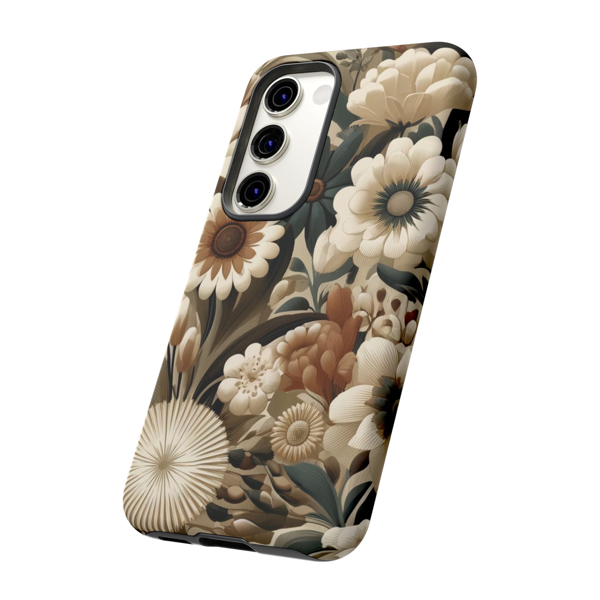 Mid-century Modern Floral Phone Case Durable for iPhone Samsung Gift iPhone 15, 14, 13 Samsung Pixel Gift for Mom Accessory Gift for Her