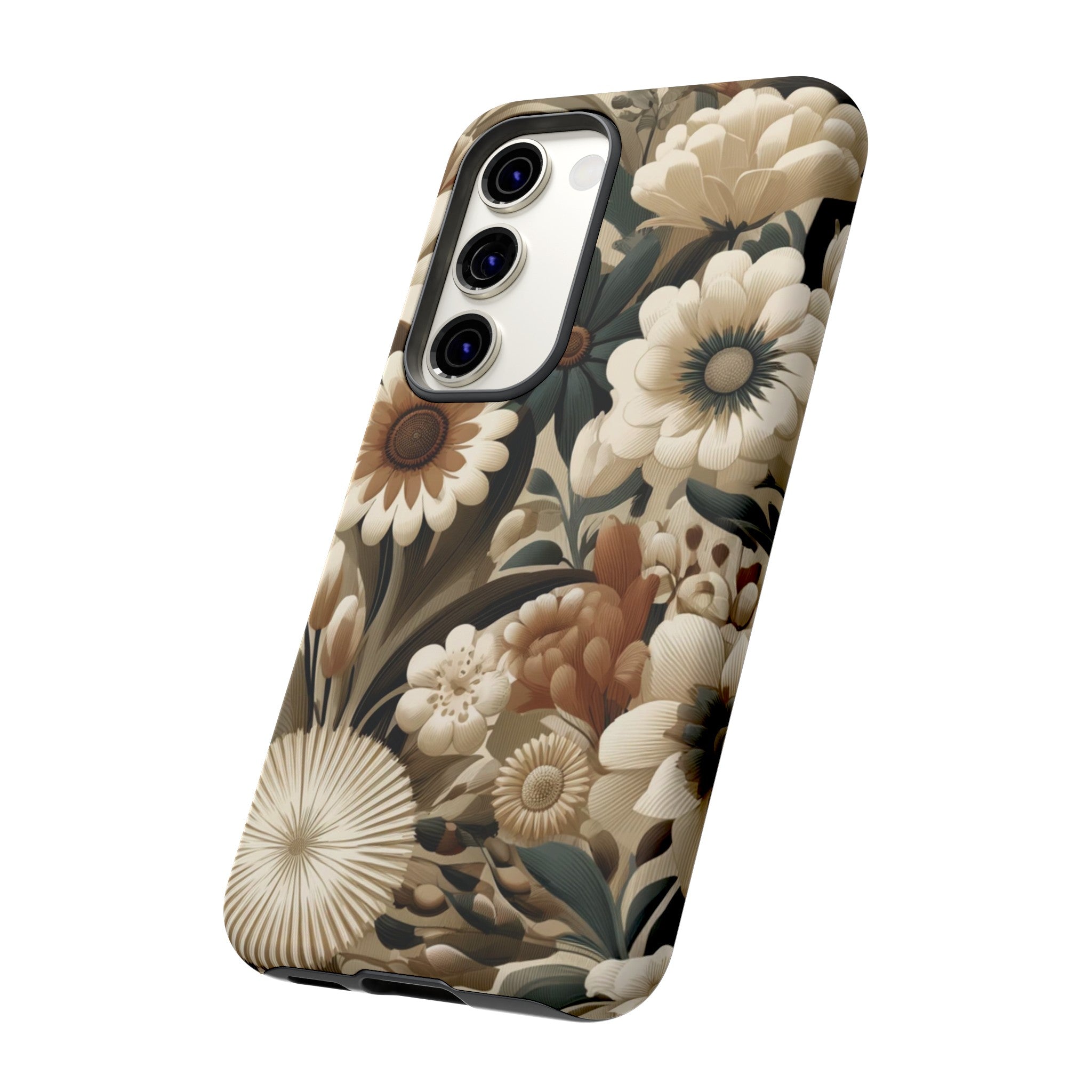 Mid-century Modern Floral Phone Case Durable for iPhone Samsung Gift iPhone 15, 14, 13 Samsung Pixel Gift for Mom Accessory Gift for Her
