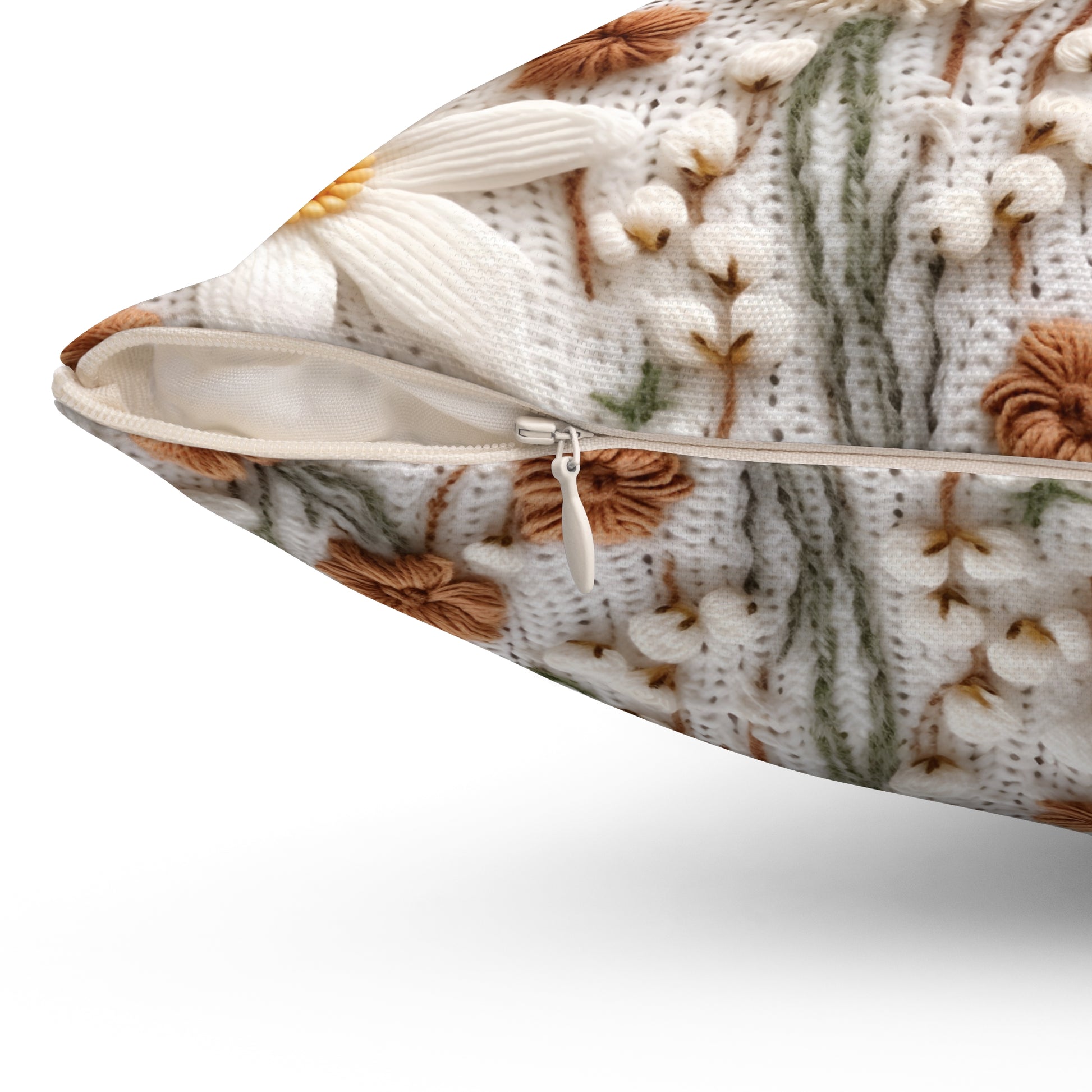 Enchanting Wildflower Mirage Boho 3D Embroidery Illusion Decorative Pillow Touch of Beauty to Your Decor Living Room Comfort for Bedroom or Housewarming Gift New House, Bridal Shower Gift.
