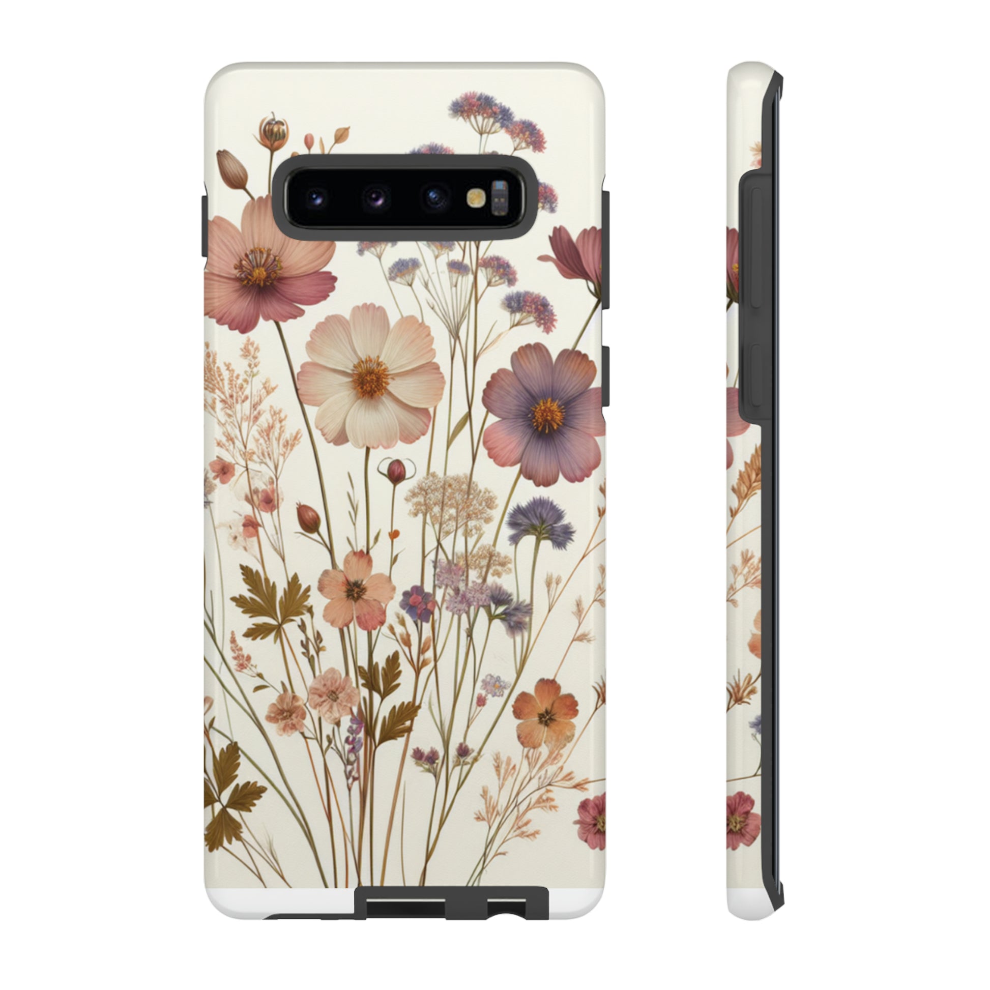 Wildflower Boho Luxury Phone Tough Case Floral Elegant Durable Stylish for Modern Devices iPhone 15, Samsung iPhone Samsung Accessory Gift for Her.