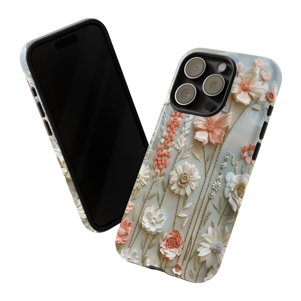 Pastel Wildflowers Protective Phone Case Gift for Her Phone 15, Samsung iPhone Samsung Gift for Her Case iPhone 15, Samsung iPhone Samsung Accessory Gift for Her