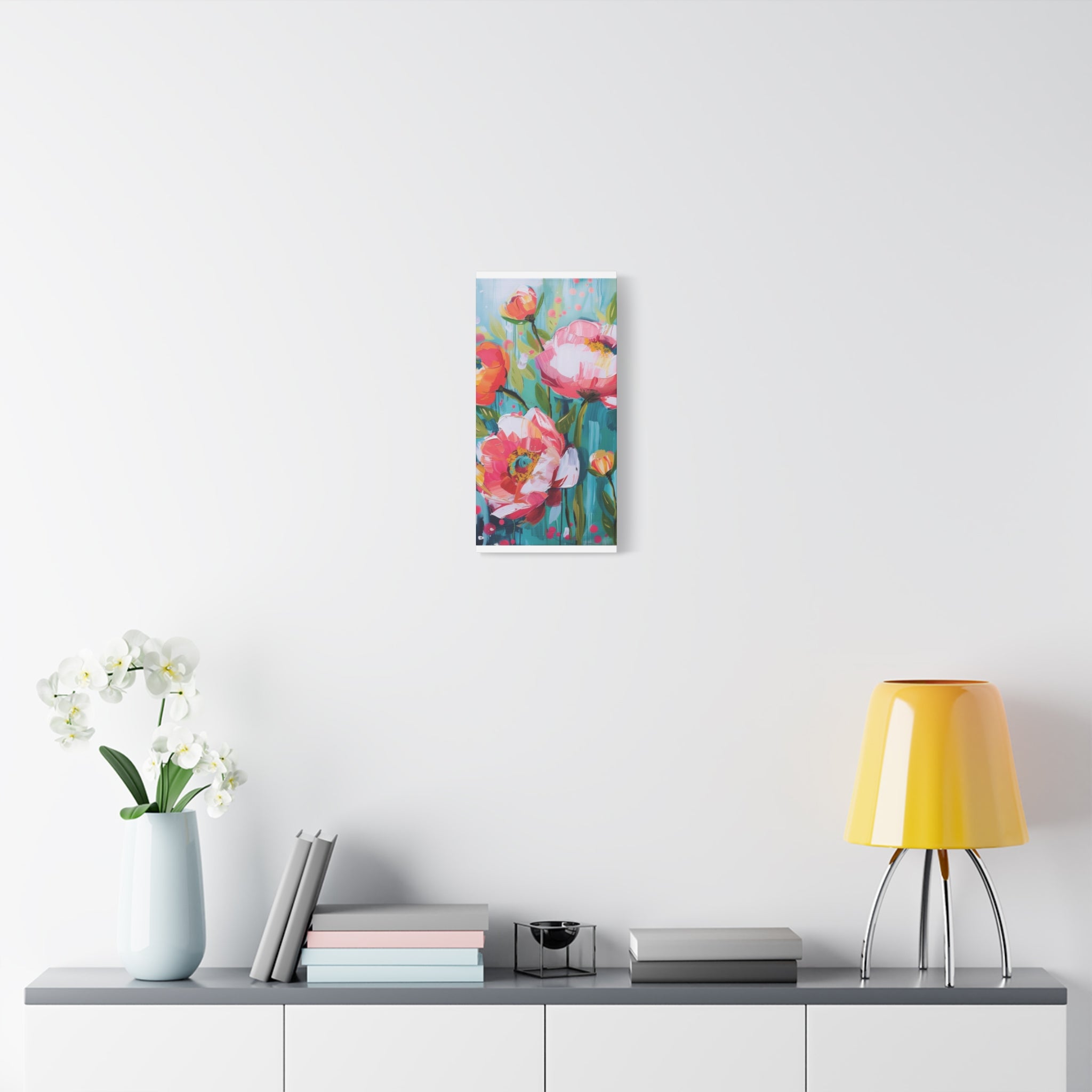 Unique Boho Floral Wall Art Matte Canvas Stretched, Vibrant Botanical Design, Perfect for Living Room, Bedroom, or Office Decor, Adds a Stylish Touch to Any Space - MRSBYVALLE