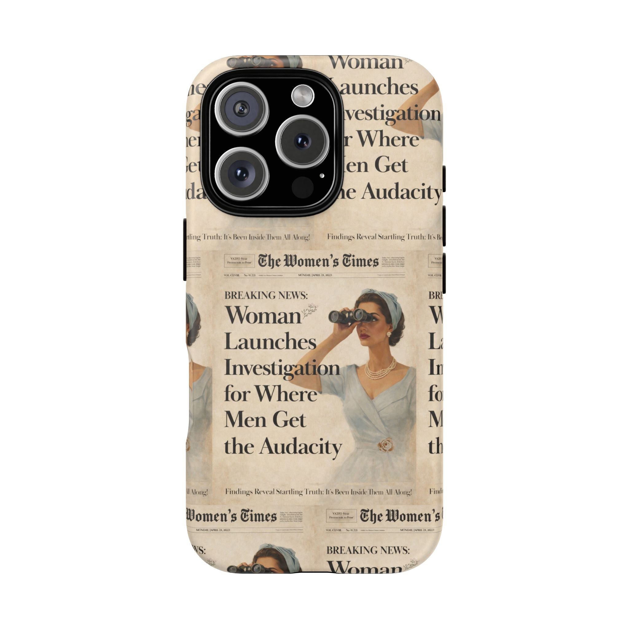 Funny Vintage Sarcastic Women Phone Case | Retro Sarcasm Text Design
