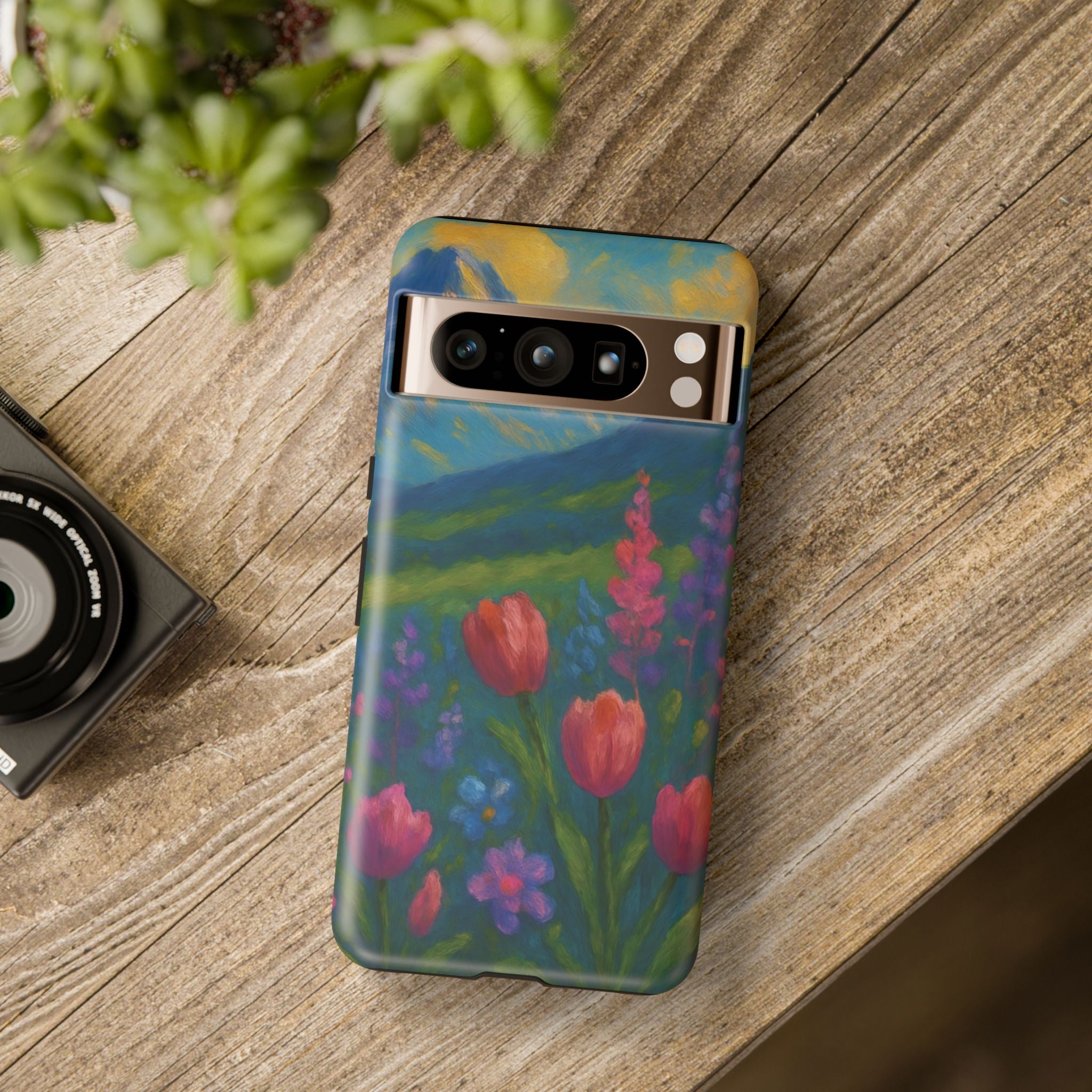 Mountains Wildflowers Phone Case | Vibrant Botanical Floral Design | Nature-Inspired Protective Cover for iPhone & Samsung | Trendy Aesthetic Gift Idea