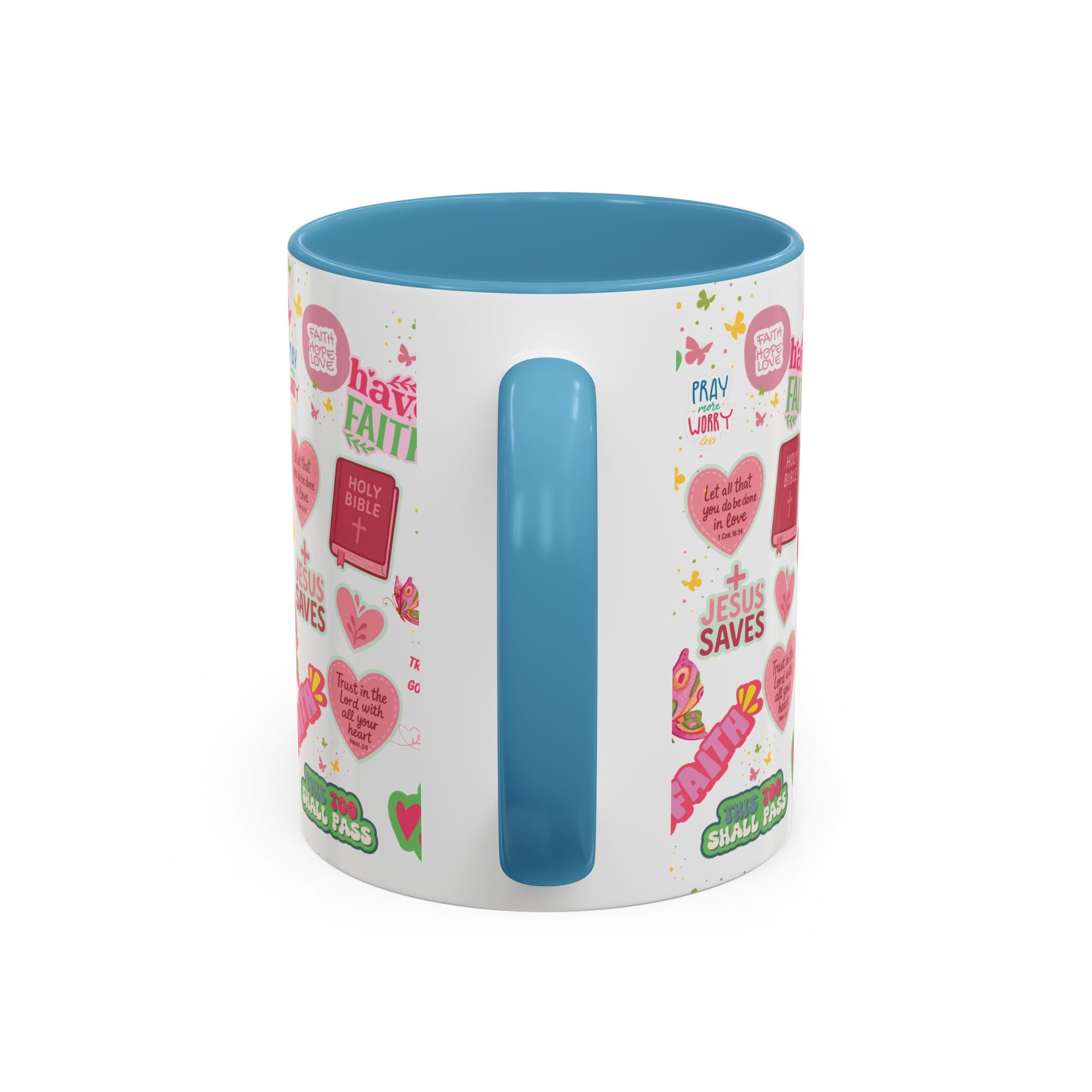 Commencez votre journée avec la foi | Mug chrétien avec verset biblique | Cadeau inspirant pour chrétiens | Mug à café en céramique 325 ml et 443 ml Matins de printemps douillets
