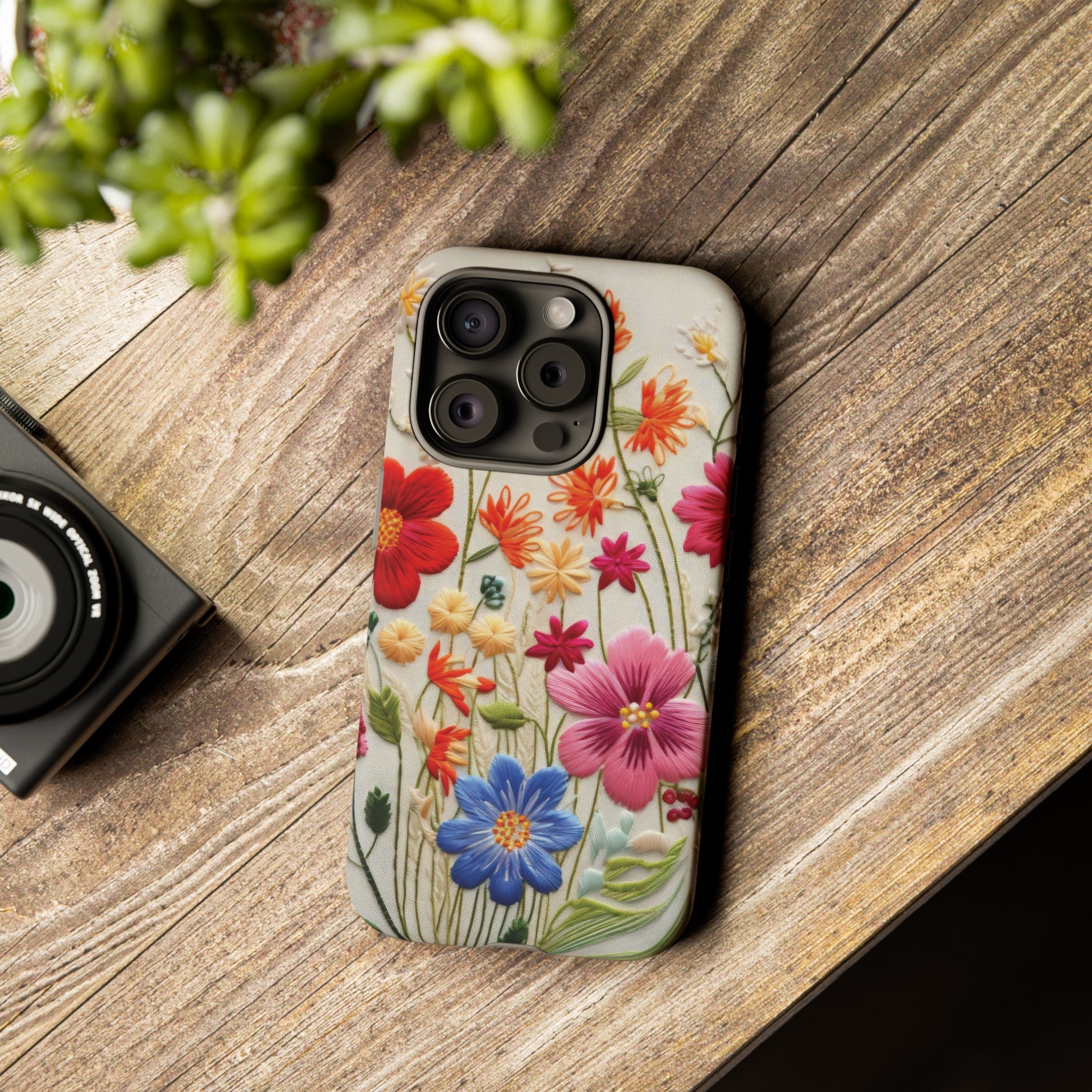 3D Floral Phone Case Elegant Faux Flower Durable for iPhone Samsung Smartphone iPhone 15, 14, 13 Samsung Gift for Mom