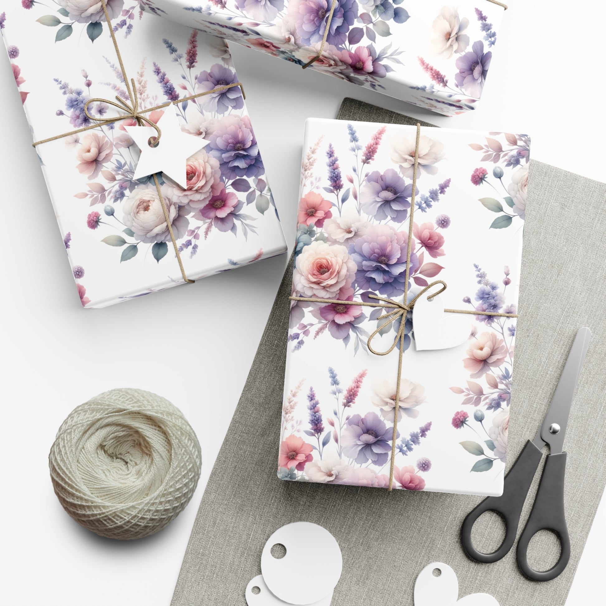 Pastel Wildflowers Gift Wrap It's Perfect for Weddings, Bridal & Baby Showers Eco-Friendly, Vibrant Design in Matte/Satin, All Occasion.