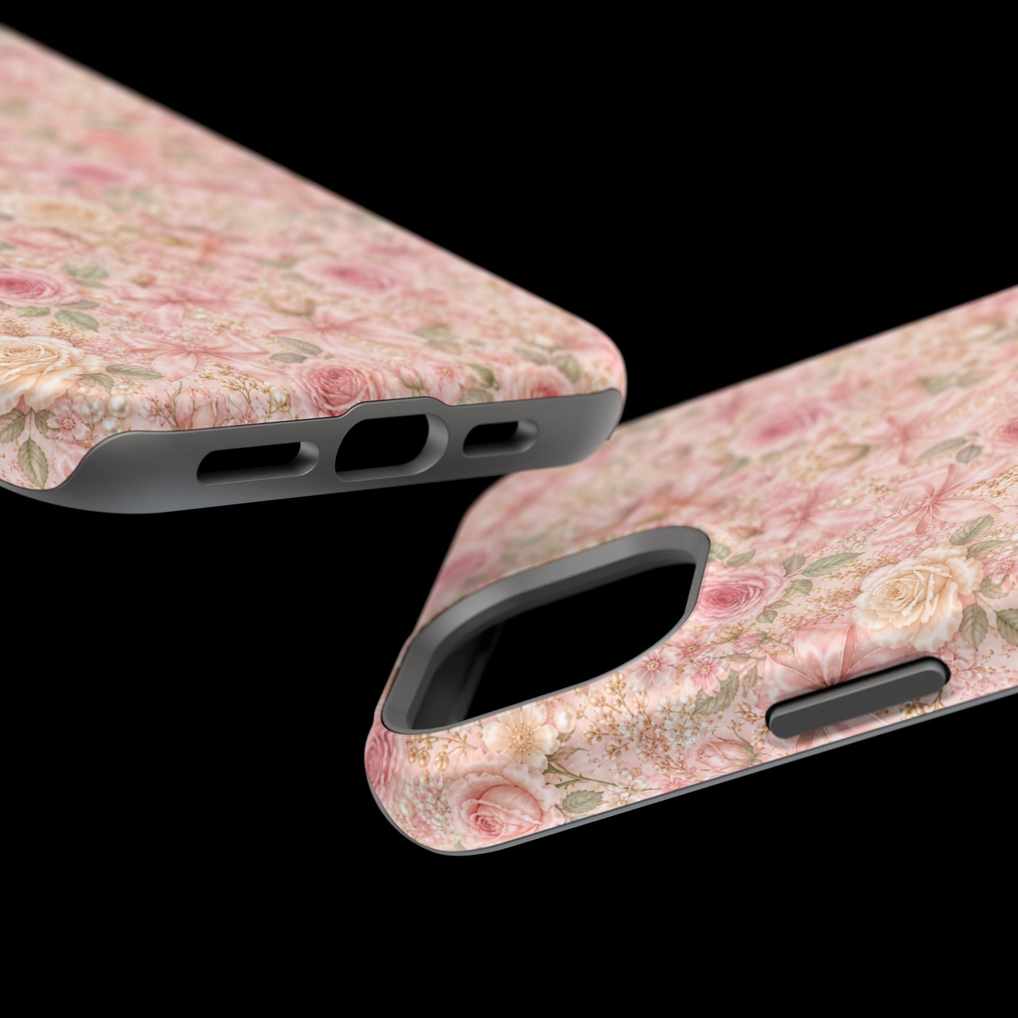 Floral Rose Pattern Magnetic Impact-Resistant Phone Case iPhone and Samsung