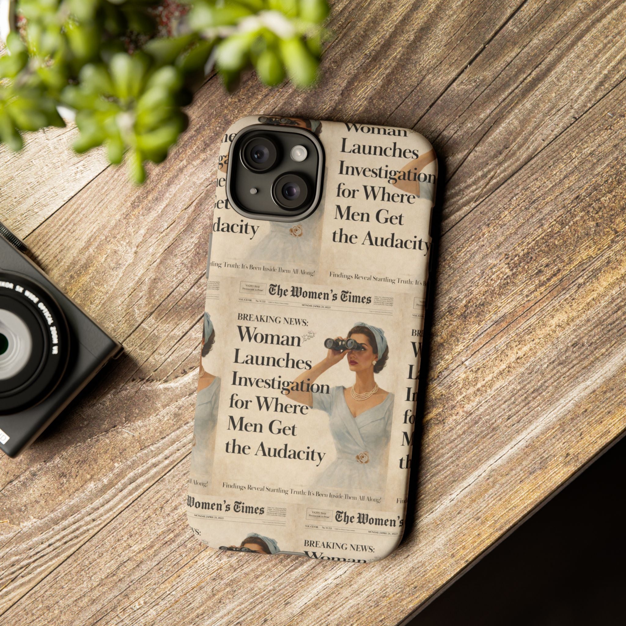 Funny Vintage Sarcastic Women Phone Case | Retro Sarcasm Text Design