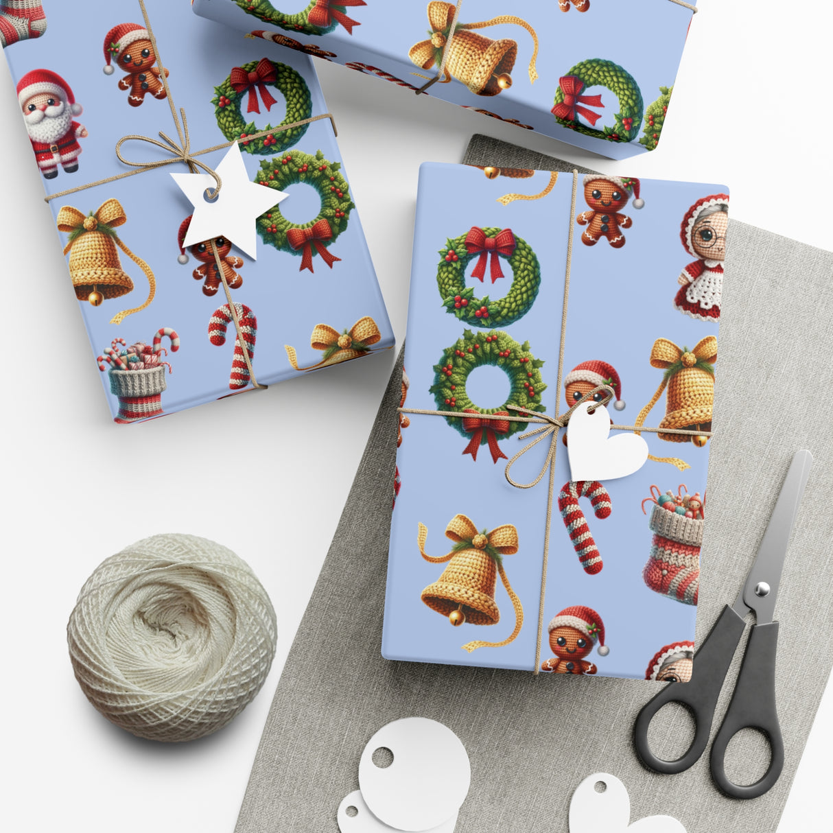 Christmas 3D Illusion Boho Wrapping Paper Stylish Holiday Gift Wrap with Festive Design | Premium Quality, Easy to Cut & Fold | Perfect for Christmas Presents - MRSBYVALLE