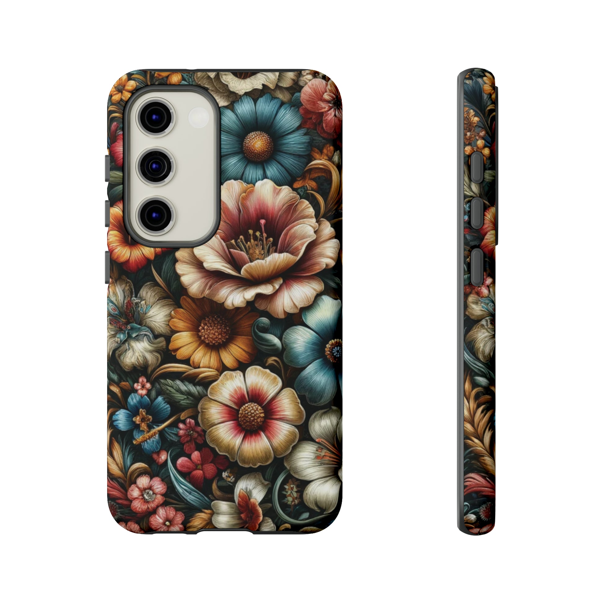 Pastel Floral Design Luxury Phone Tough Case Floral Elegant Durable Stylish for Modern Devices iPhone 15, Samsung iPhone Samsung Accessory Gift for Her.