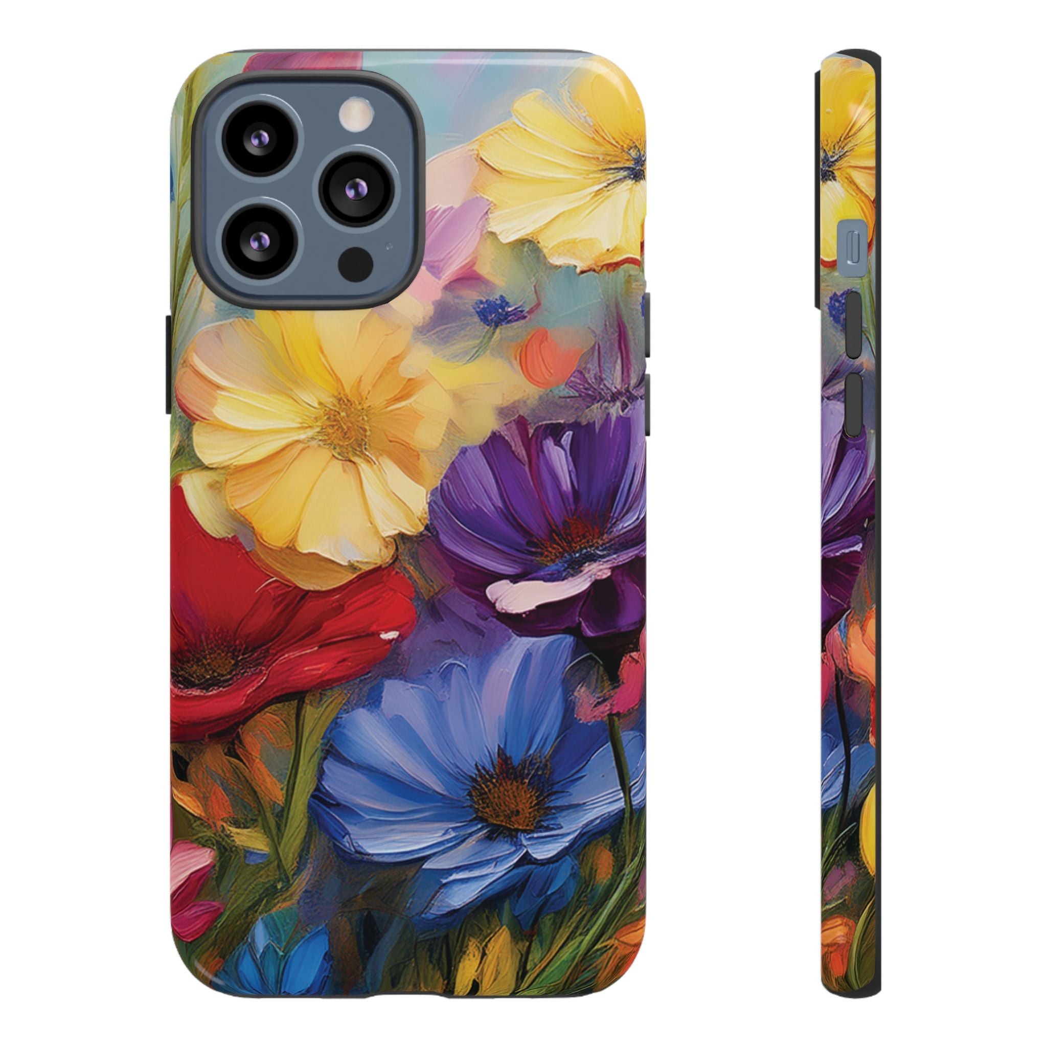 Bold Wildflower Phone Case Bright Hand-Painted Floral Art Vibrant Botanical Design for iPhone & Samsung | Trendy Nature Lover Gift Phone  Galaxy