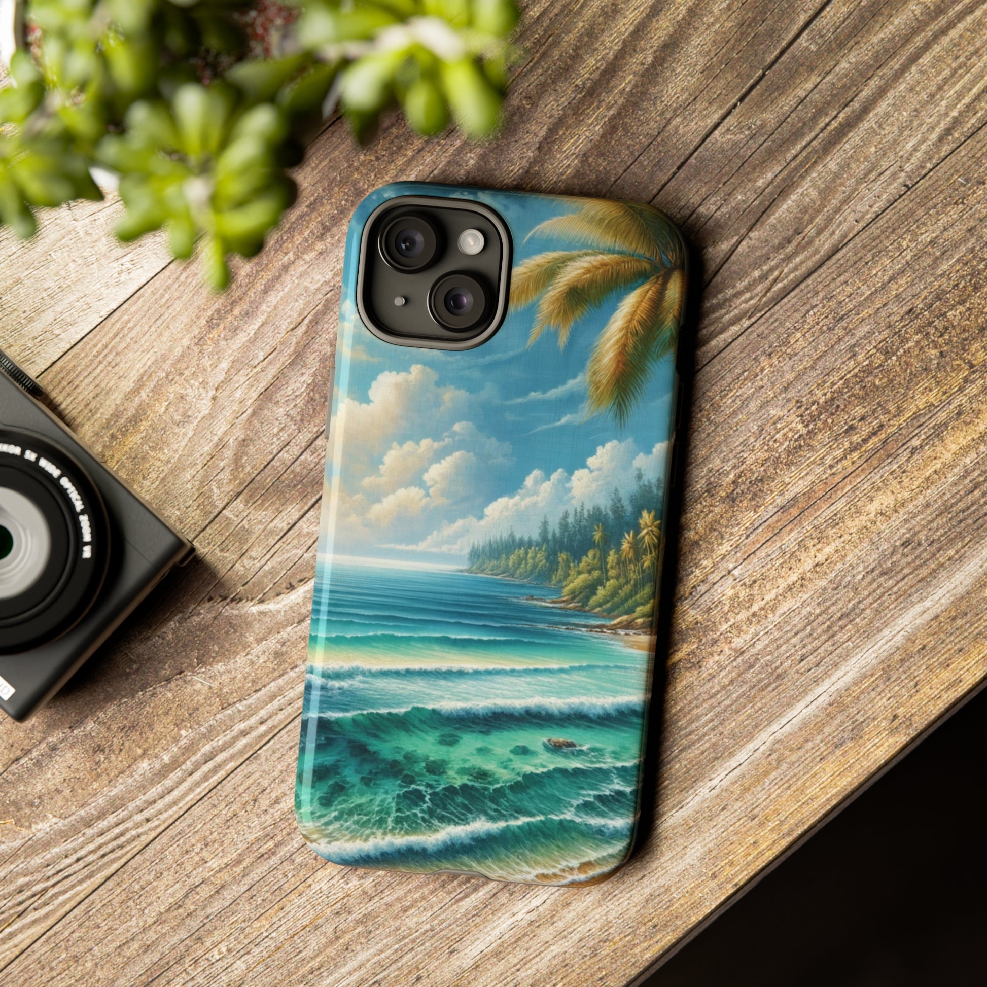 Coastal Serenity Ocean Beach View Protective Phone Case Gift for Her Phone 15, Samsung iPhone Samsung Gift for Her Case iPhone 15, Samsung iPhone Samsung Accessory Gift for Her.