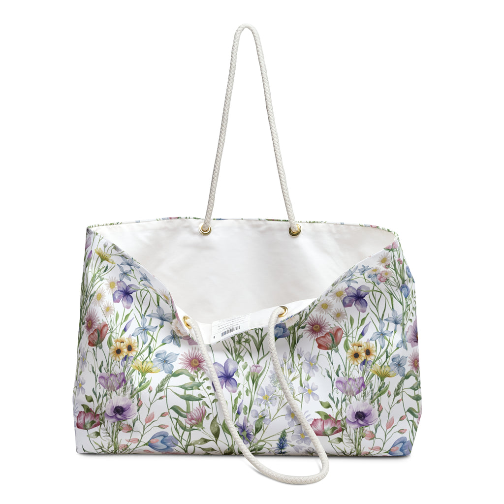 Sac de week-end – Sac de voyage "Idéal pour Maman" Motif Fleurs Sauvages