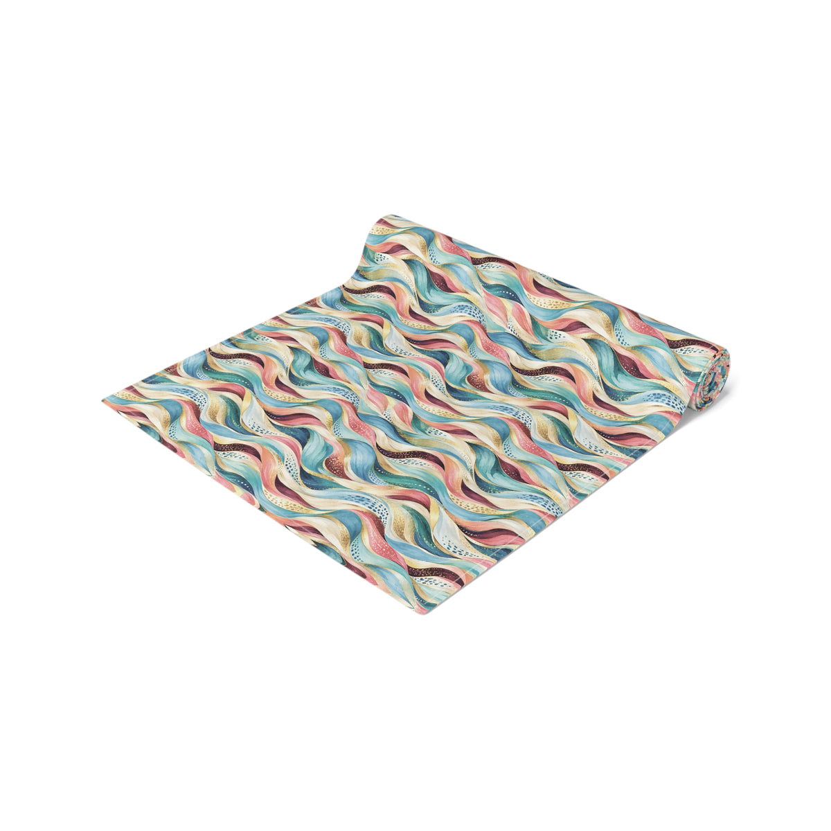 Retro Pastel Wave Table Runner