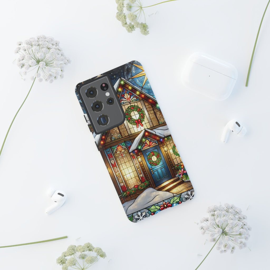 Phone Case - Stain Glass Christmas Unique Holiday Protection Gift for Her