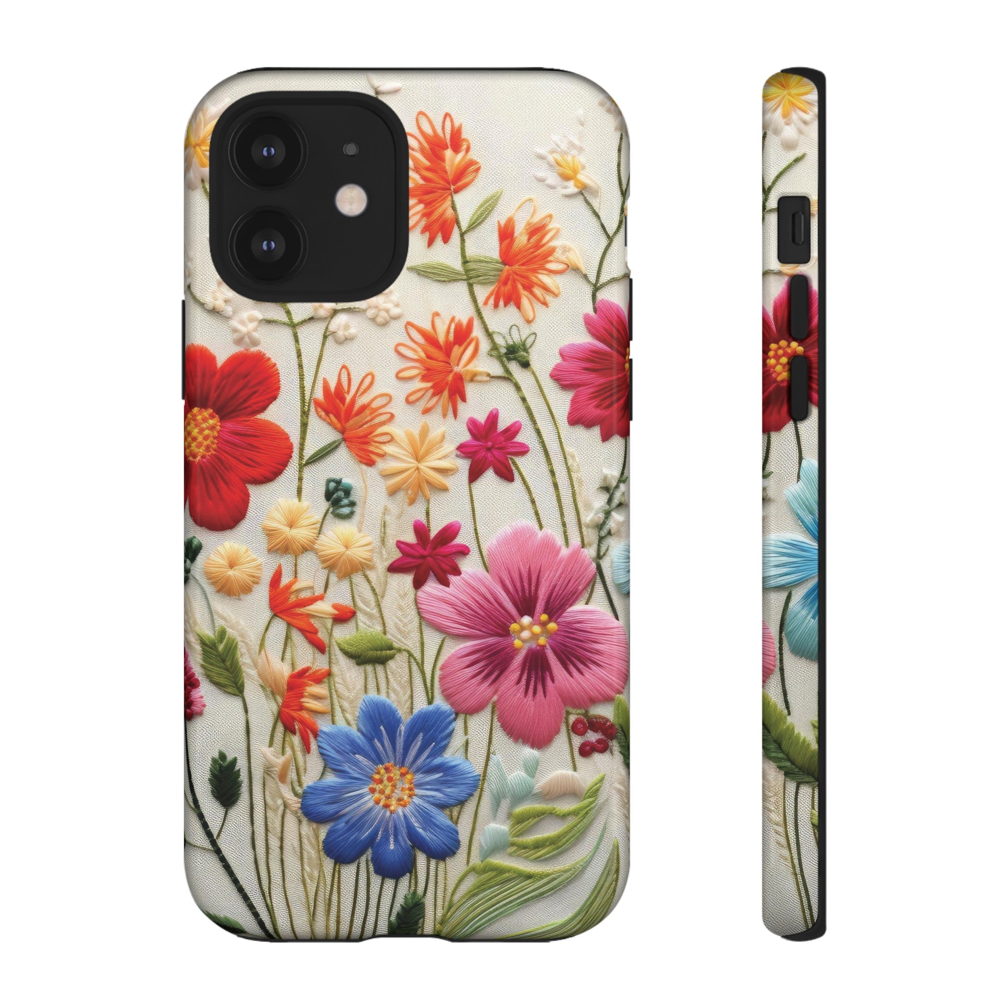 3D Floral Phone Case Elegant Faux Flower Durable for iPhone Samsung Smartphone iPhone 15, 14, 13 Samsung Gift for Mom
