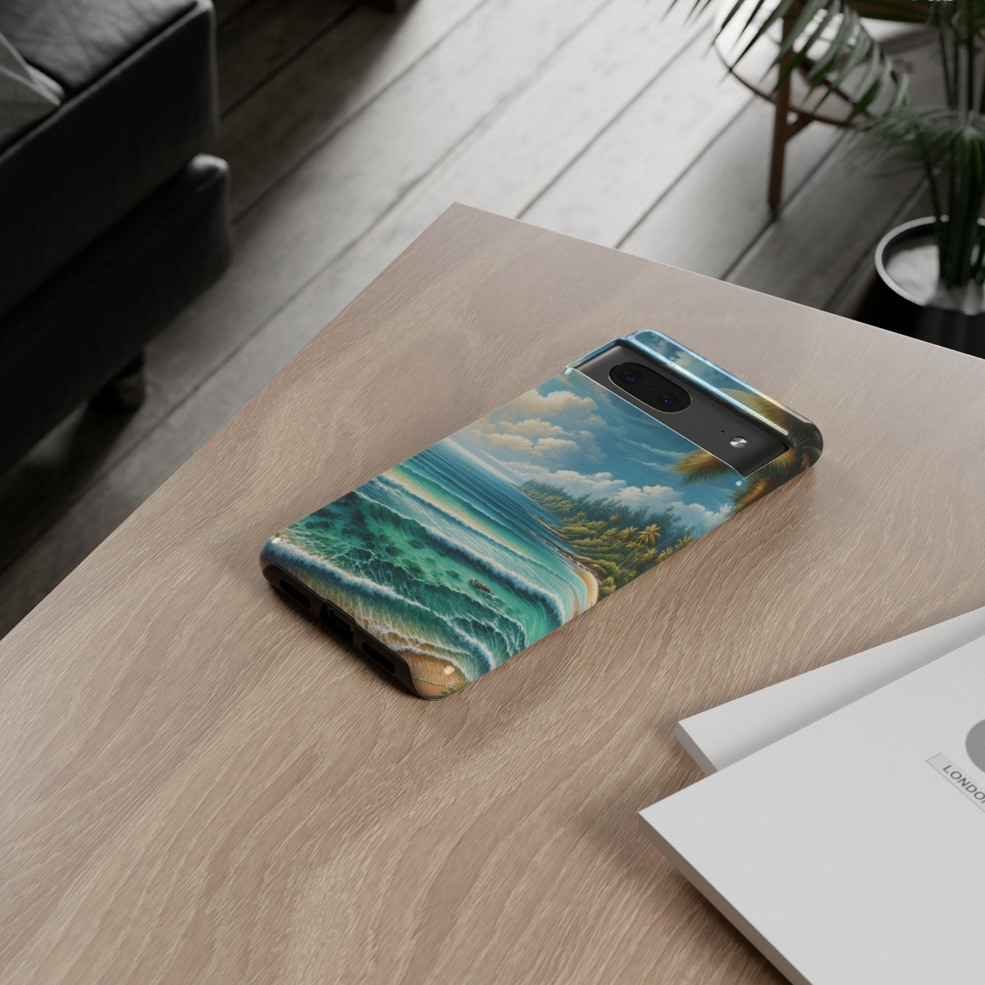 Coastal Serenity Ocean Beach View Protective Phone Case Gift for Her Phone 15, Samsung iPhone Samsung Gift for Her Case iPhone 15, Samsung iPhone Samsung Accessory Gift for Her.