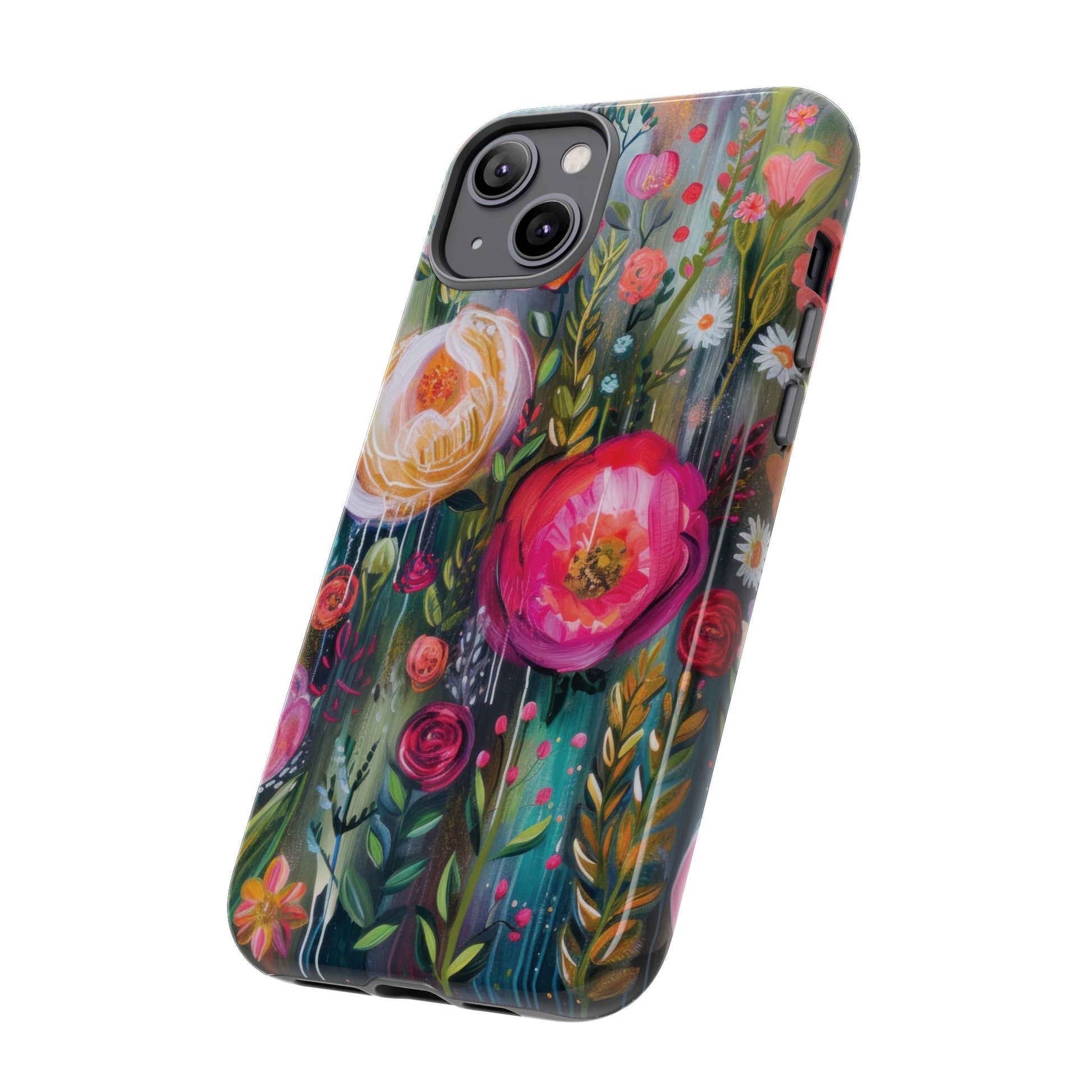 Watercolor Boho Floral Phone Case for iPhone 16 15 14 13 12  21 23 Samsung, and Pixel | Stylish Protective Cover Gift for Her Perfect for Floral Lover