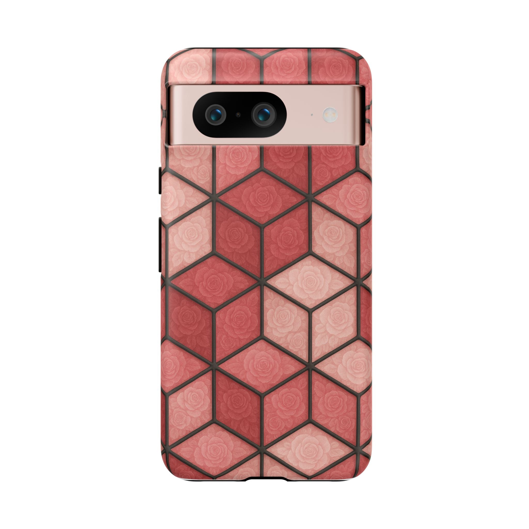 Geometric Stained Glass Illusion Phone Case Colorful Abstract Art, Aesthetic Protective Cover for iPhone, Samsung & Google, Unique Gift Idea Mom