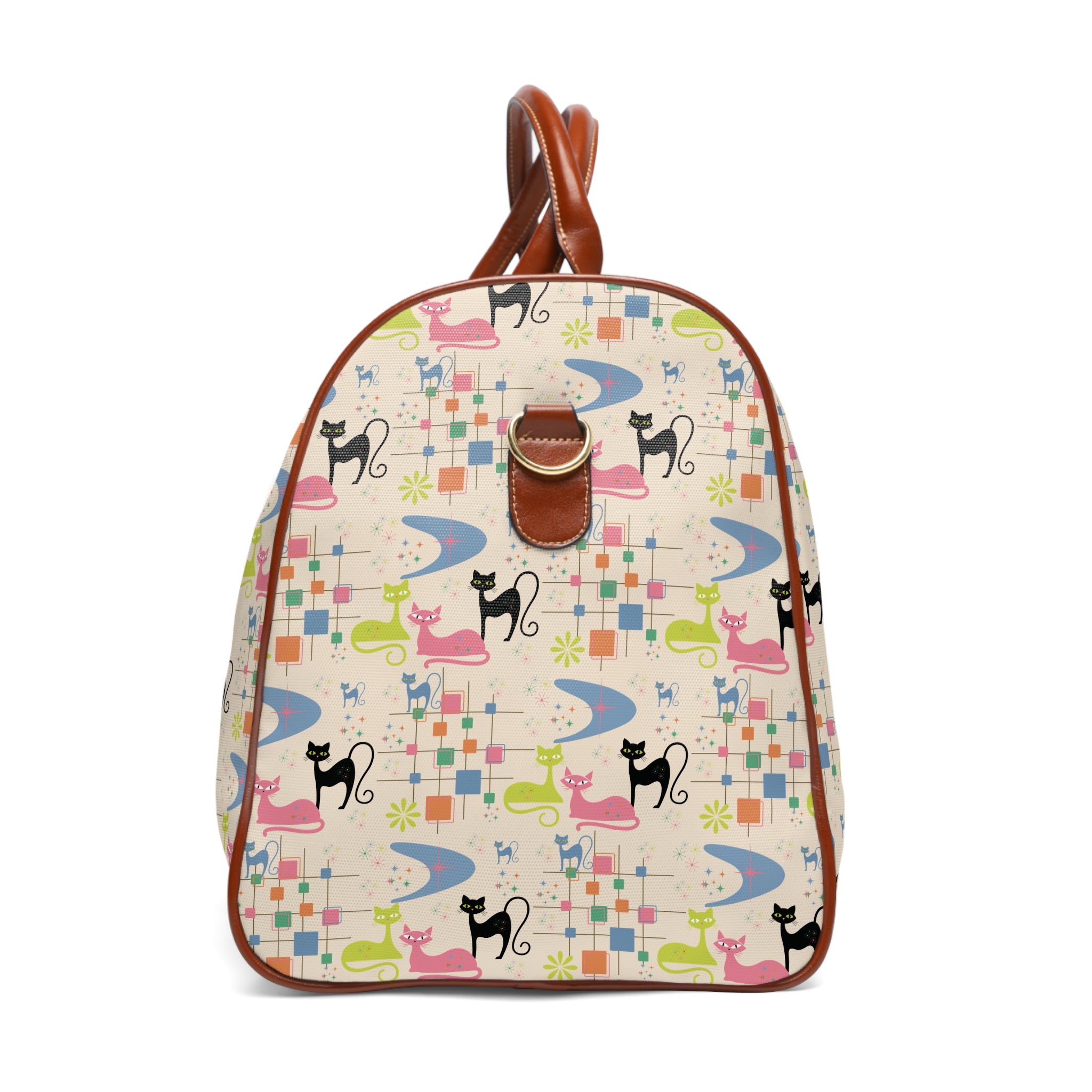 Vintage Retro Atomic Kitty Weekender Bag — Waterproof Travel Bag