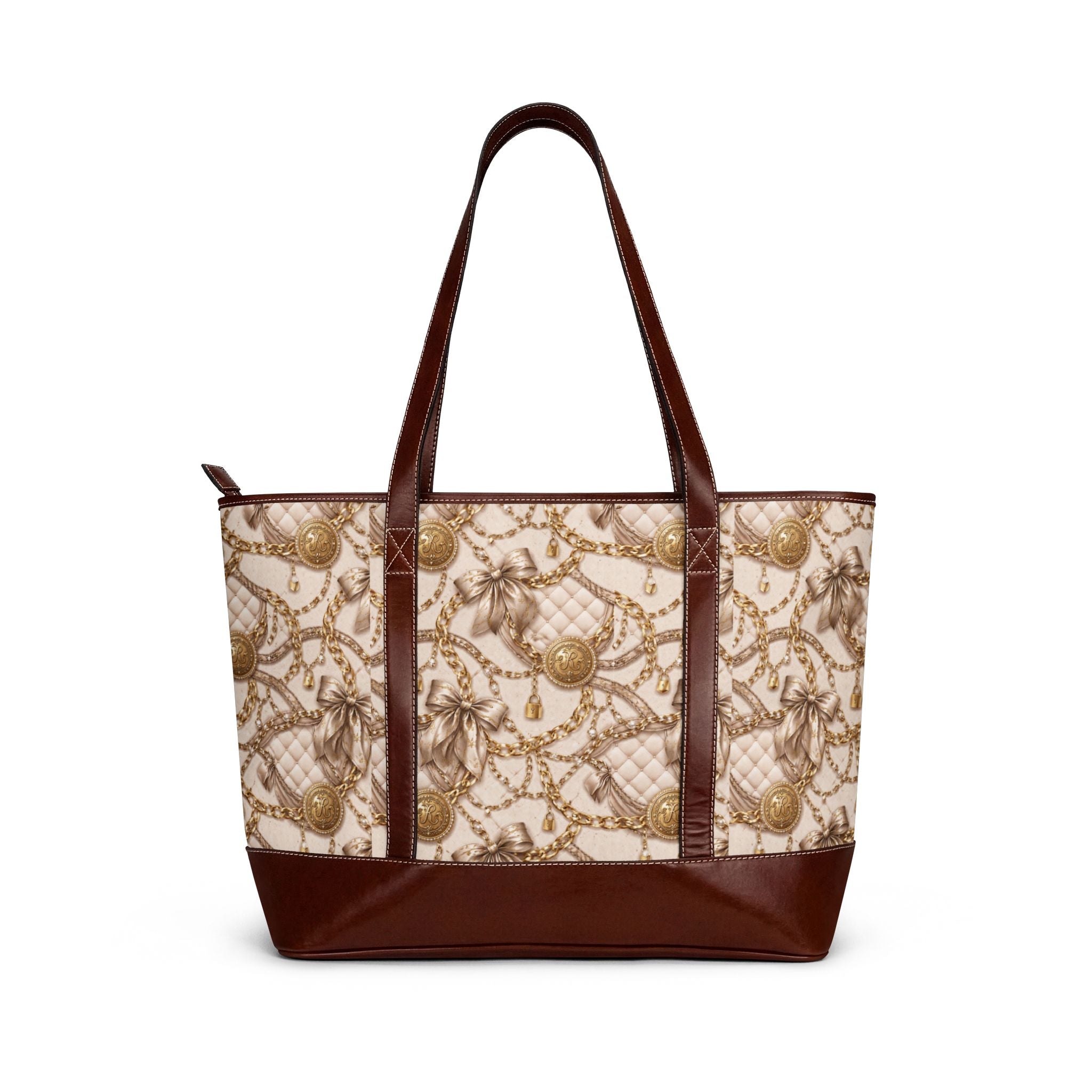 White Bows and Gold Chain Illusion Handbag Chic